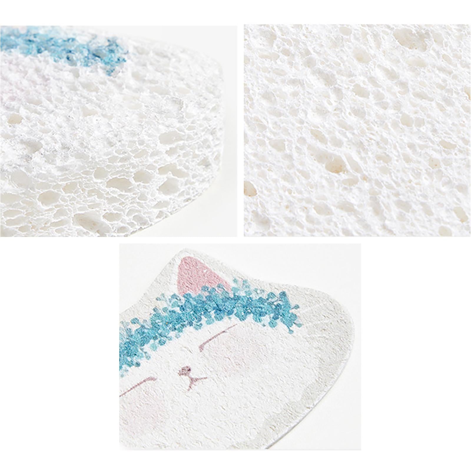 Non Stick Scrub Sponge Reusable Multifunctional for Bathroom Dish Pans Cat
