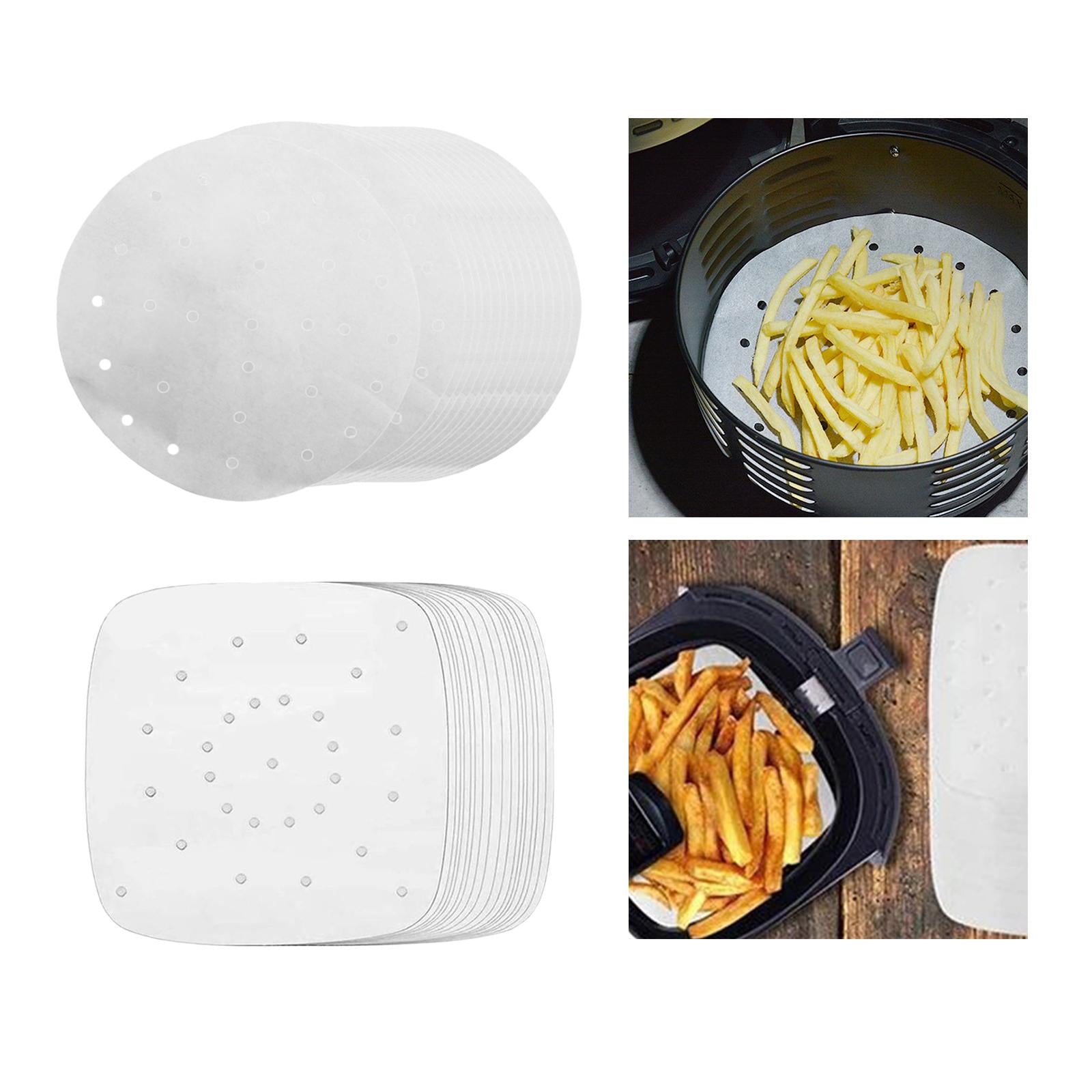 100x Air Fryer Disposable Paper Liner for Roasting Microwave Kitchen Round