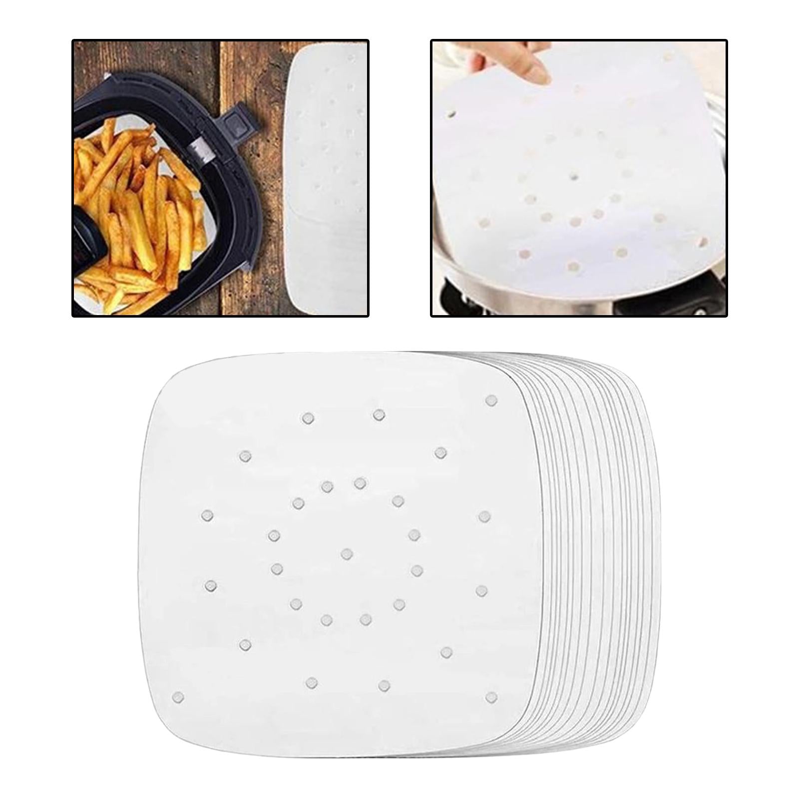 100x Air Fryer Disposable Paper Liner for Roasting Microwave Kitchen Square