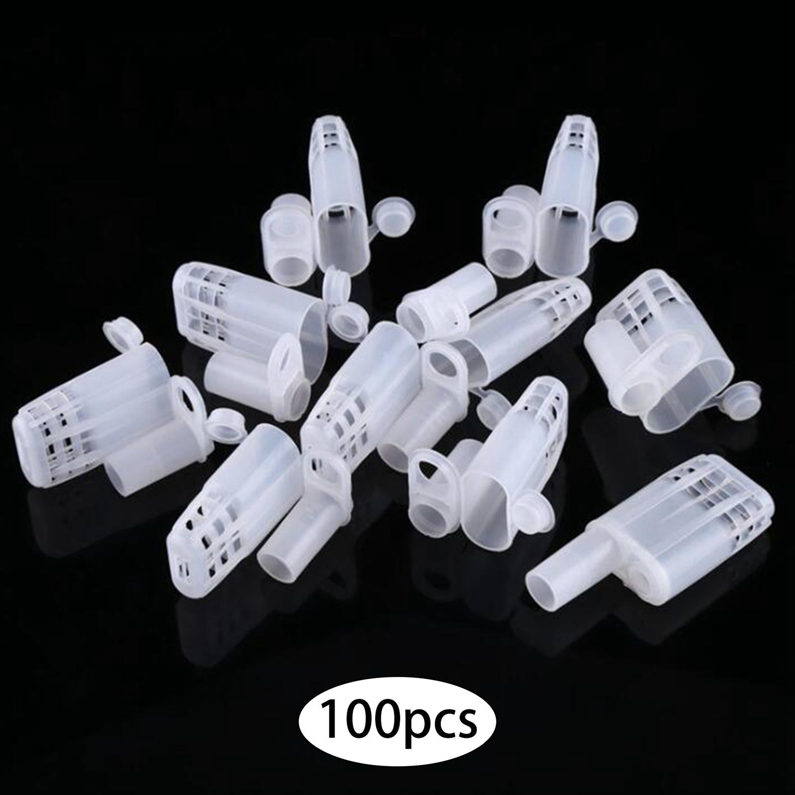 100x Plastic Queen Bee Cages Beekeeping Rearing Cages Beekeepers Equip Tools