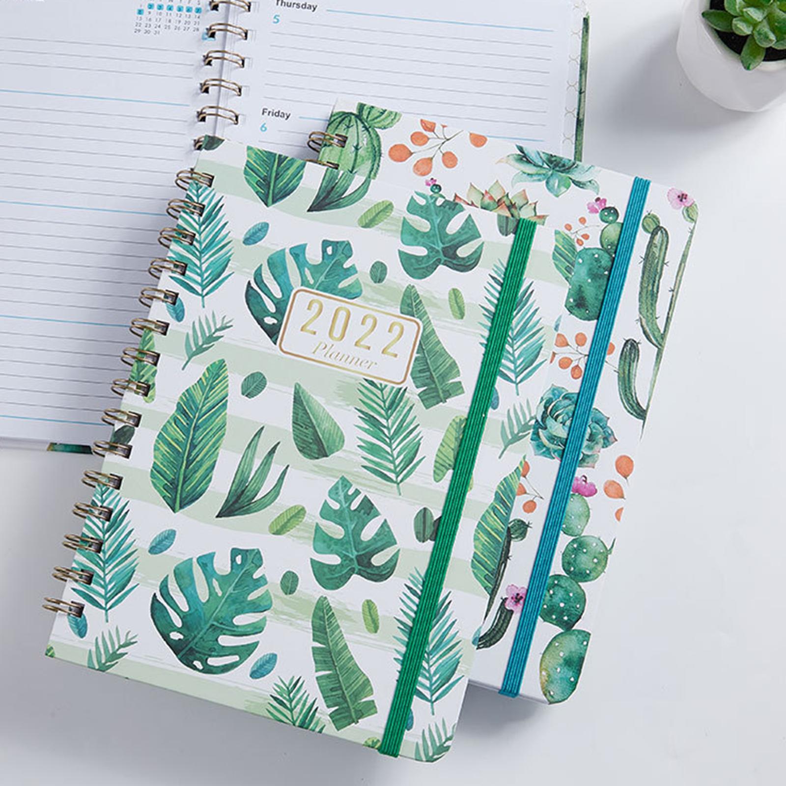 Portable 2022 Note Book Daily Business A5 Notepad for School Stationry Cactus