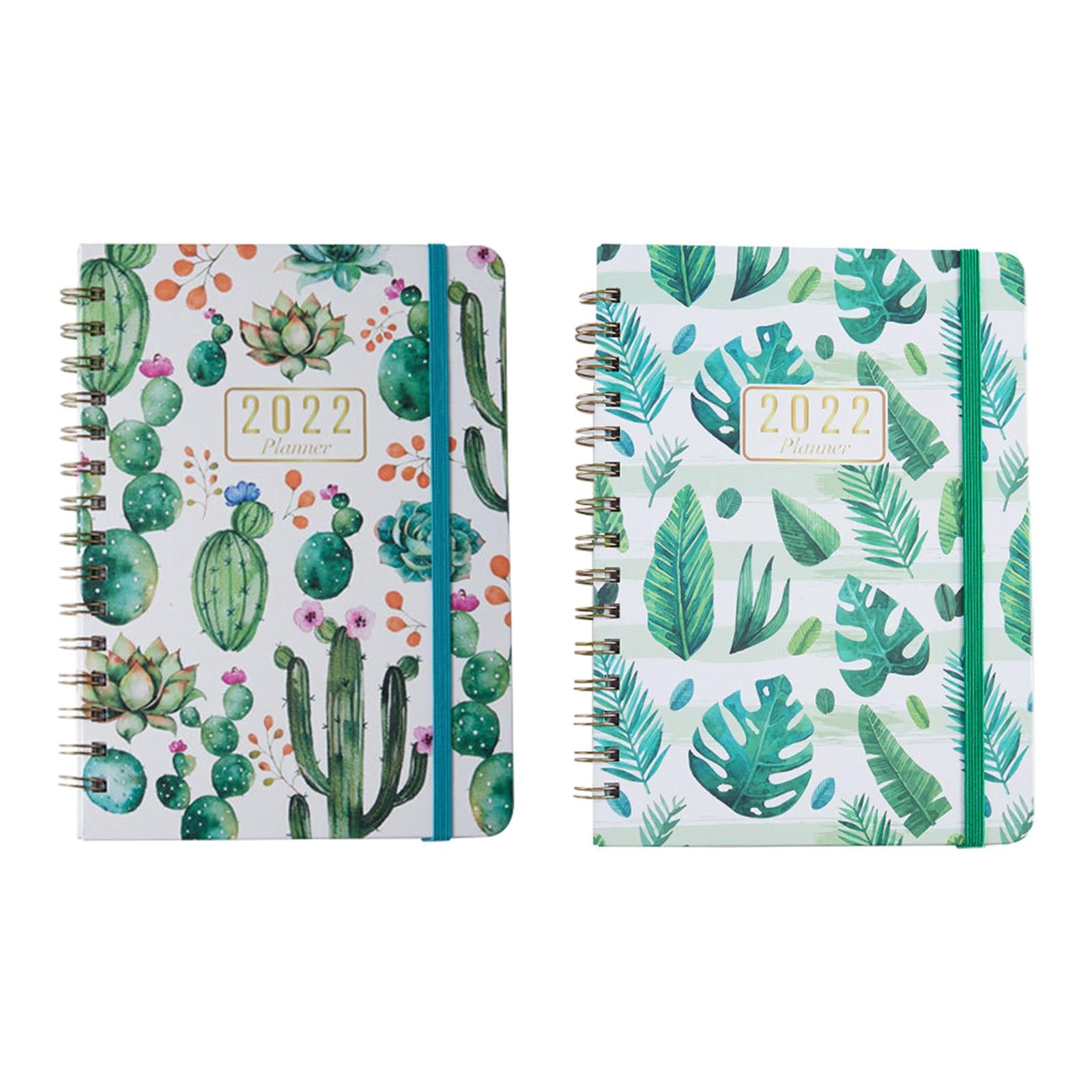 Portable 2022 Note Book Daily Business A5 Notepad for School Stationry Cactus