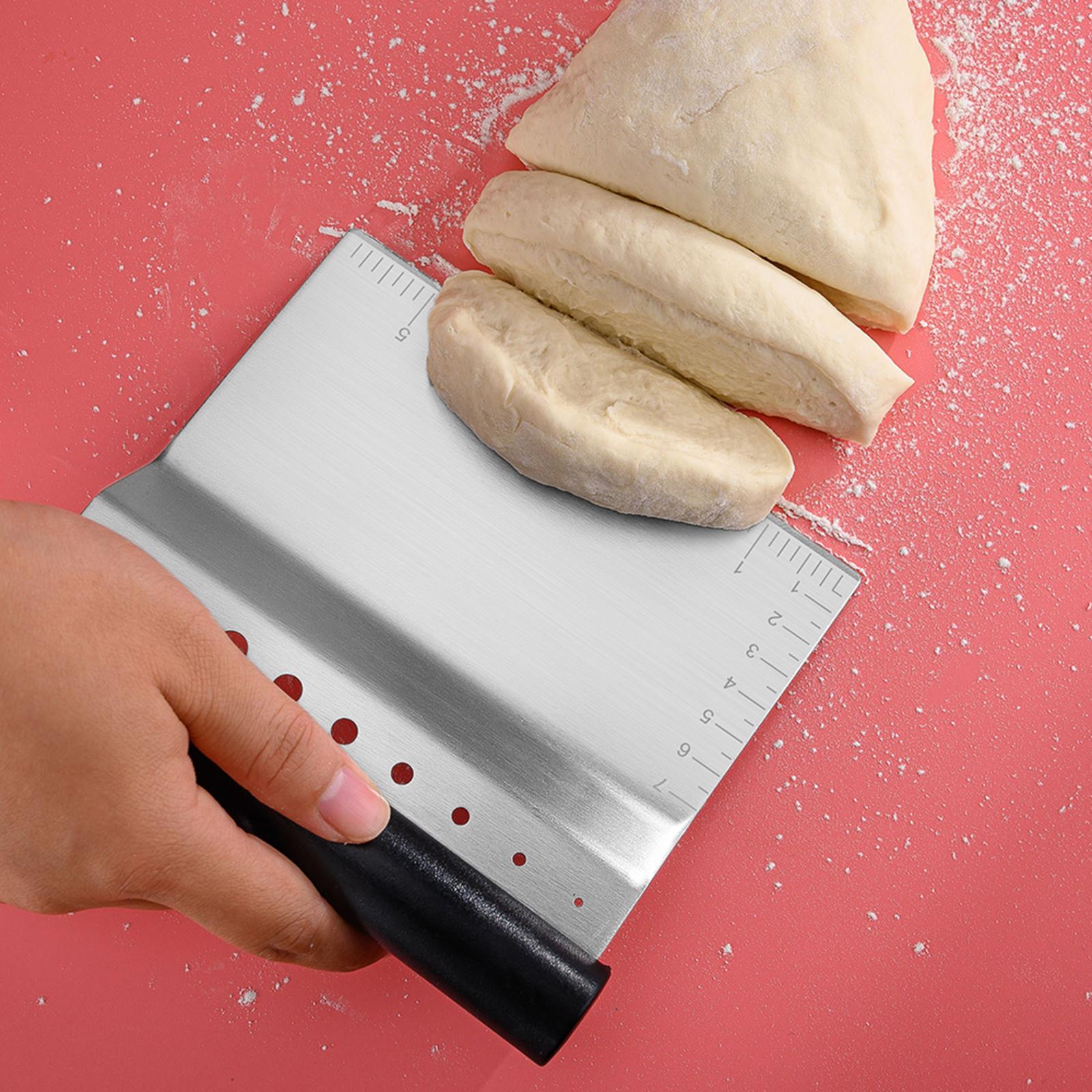 Stainless Steel Dough Pastry Scraper Cutter Chopper Pizza Cutter for Kitchen