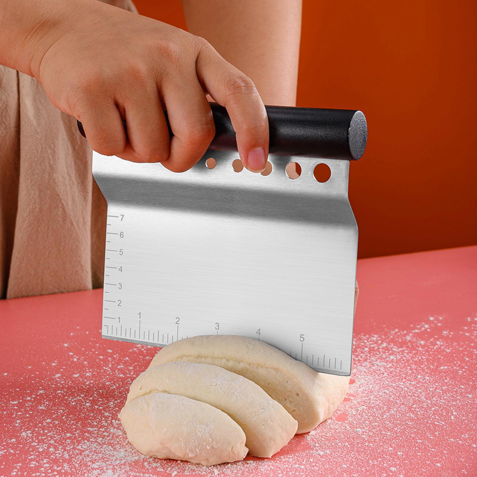 Stainless Steel Dough Pastry Scraper Cutter Chopper Pizza Cutter for Kitchen