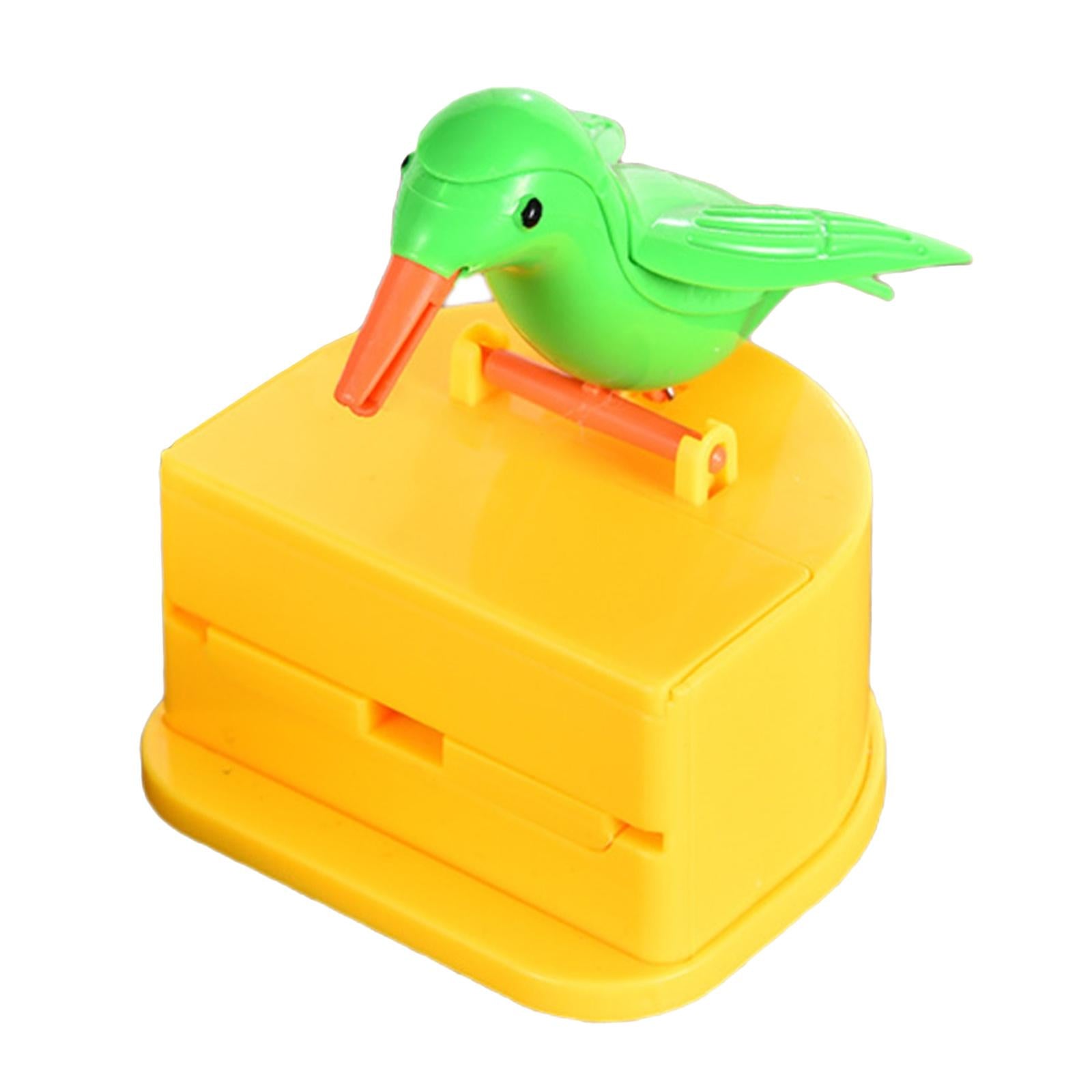 Reusable Automatic Toothpick Holder Toothpick Storage Box Decor Yellow Base