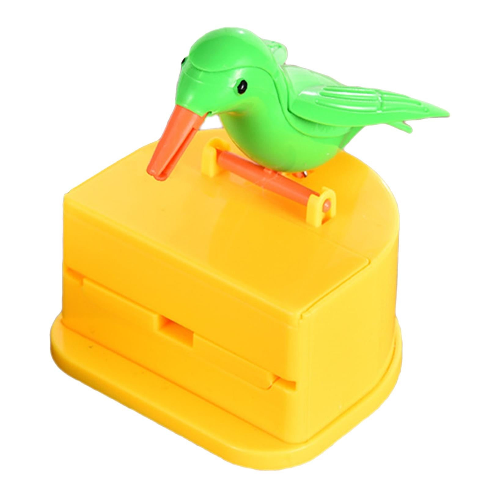 Reusable Automatic Toothpick Holder Toothpick Storage Box Decor Yellow Base