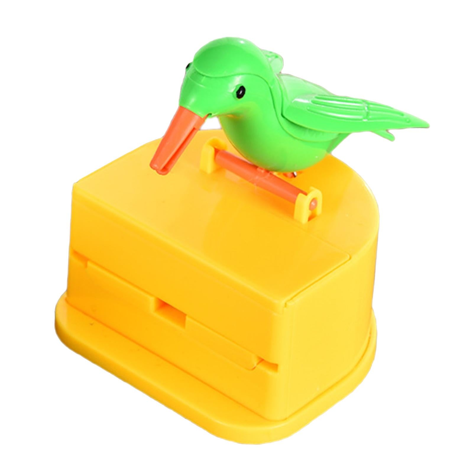 Reusable Automatic Toothpick Holder Toothpick Storage Box Decor Yellow Base