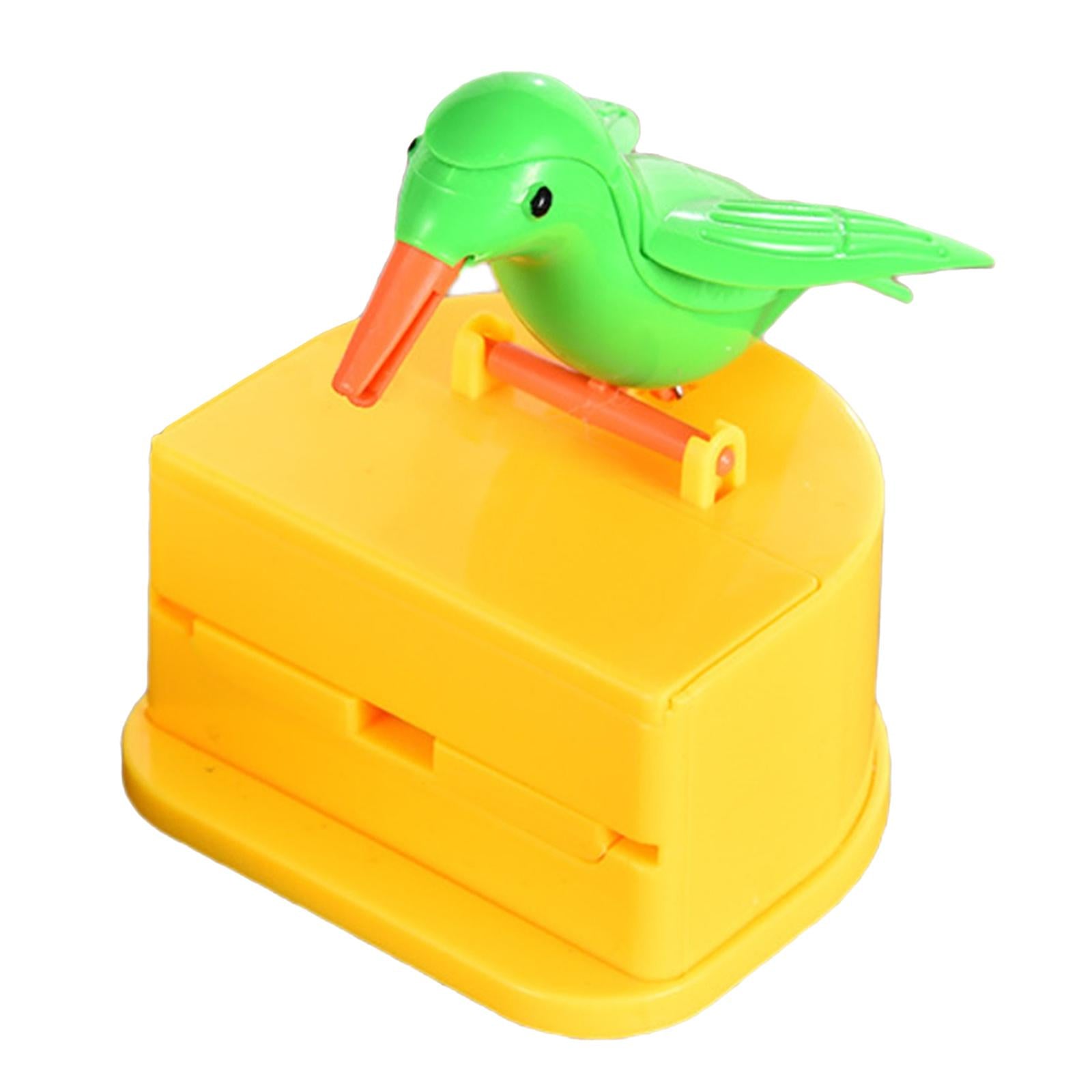 Reusable Automatic Toothpick Holder Toothpick Storage Box Decor Yellow Base