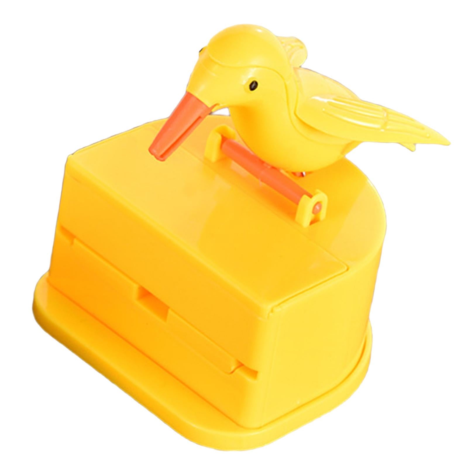 Reusable Automatic Toothpick Holder Toothpick Storage Box Decor Yellow