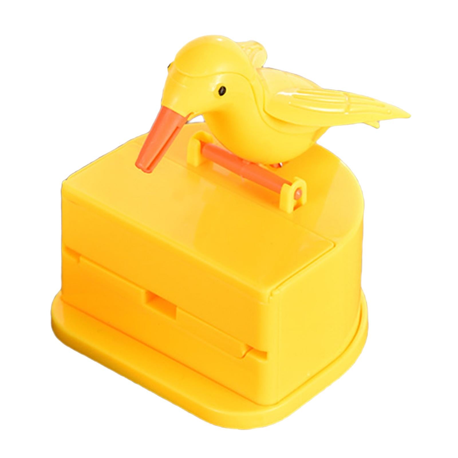 Reusable Automatic Toothpick Holder Toothpick Storage Box Decor Yellow