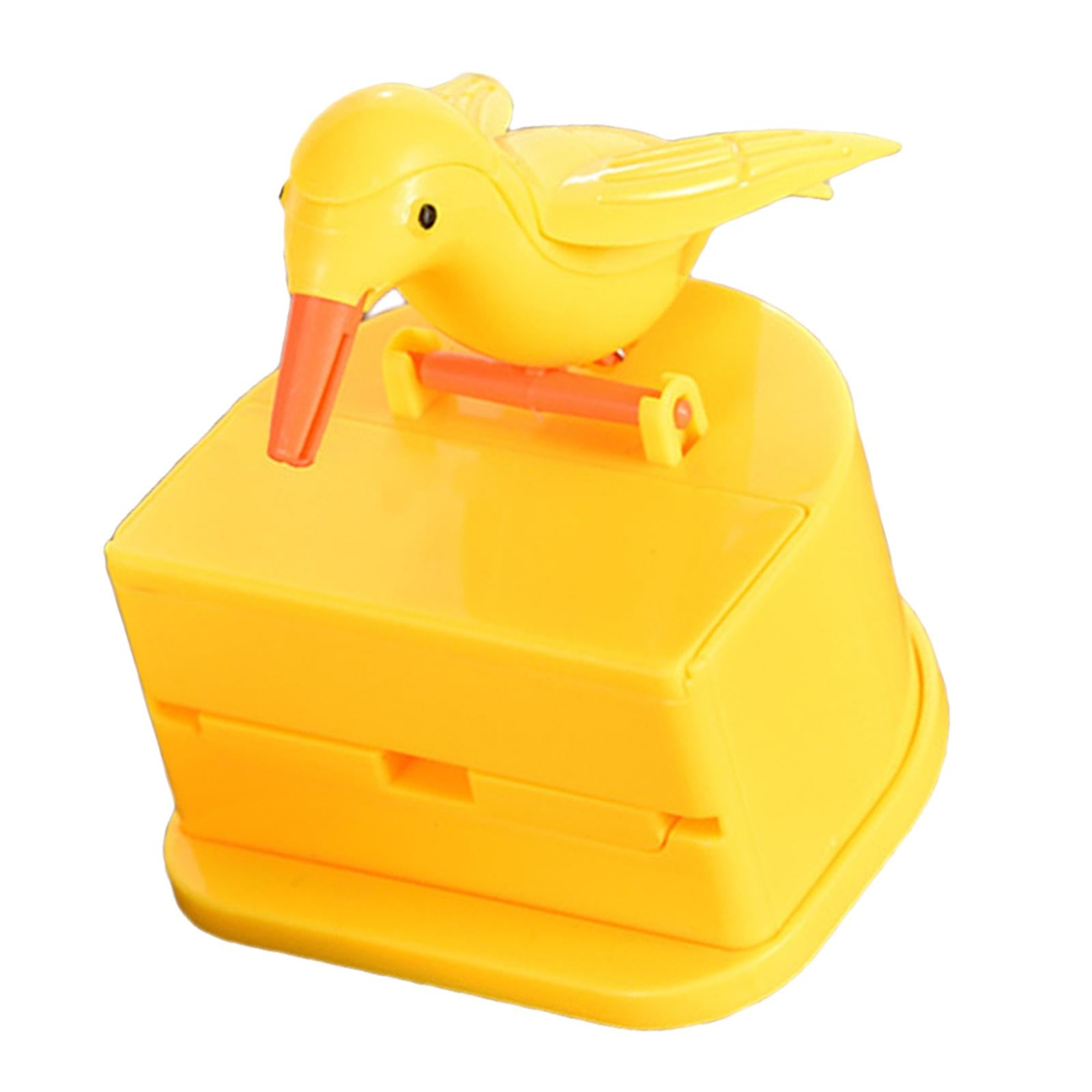 Reusable Automatic Toothpick Holder Toothpick Storage Box Decor Yellow