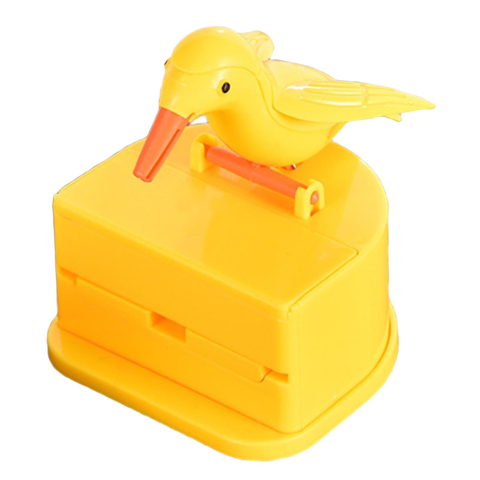 Reusable Automatic Toothpick Holder Toothpick Storage Box Decor Yellow