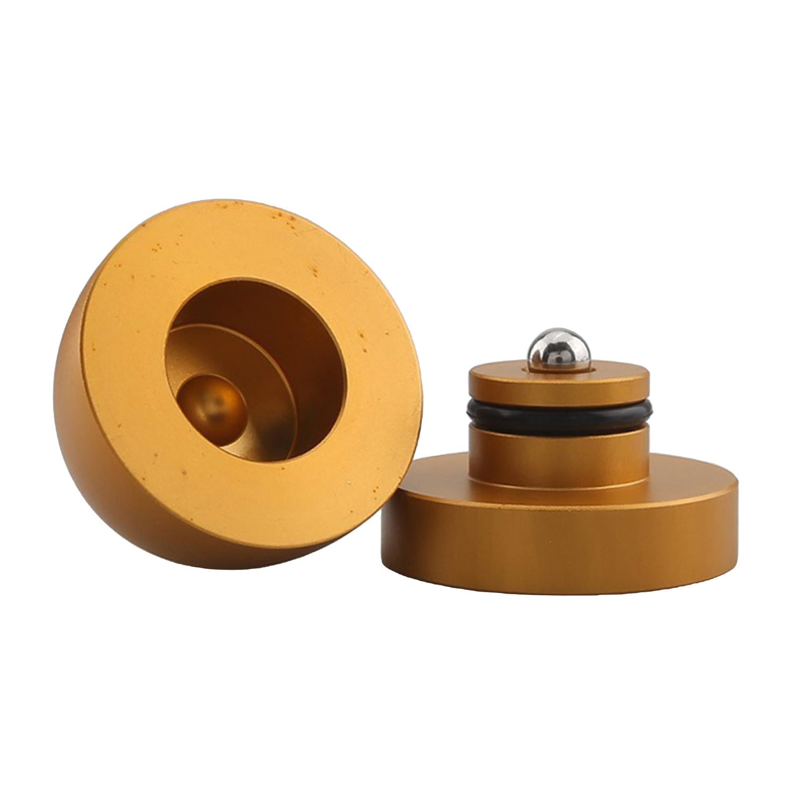 Speakers Feet Pads Mats Traceless Aluminum Alloy for Turntables Preamp Gold