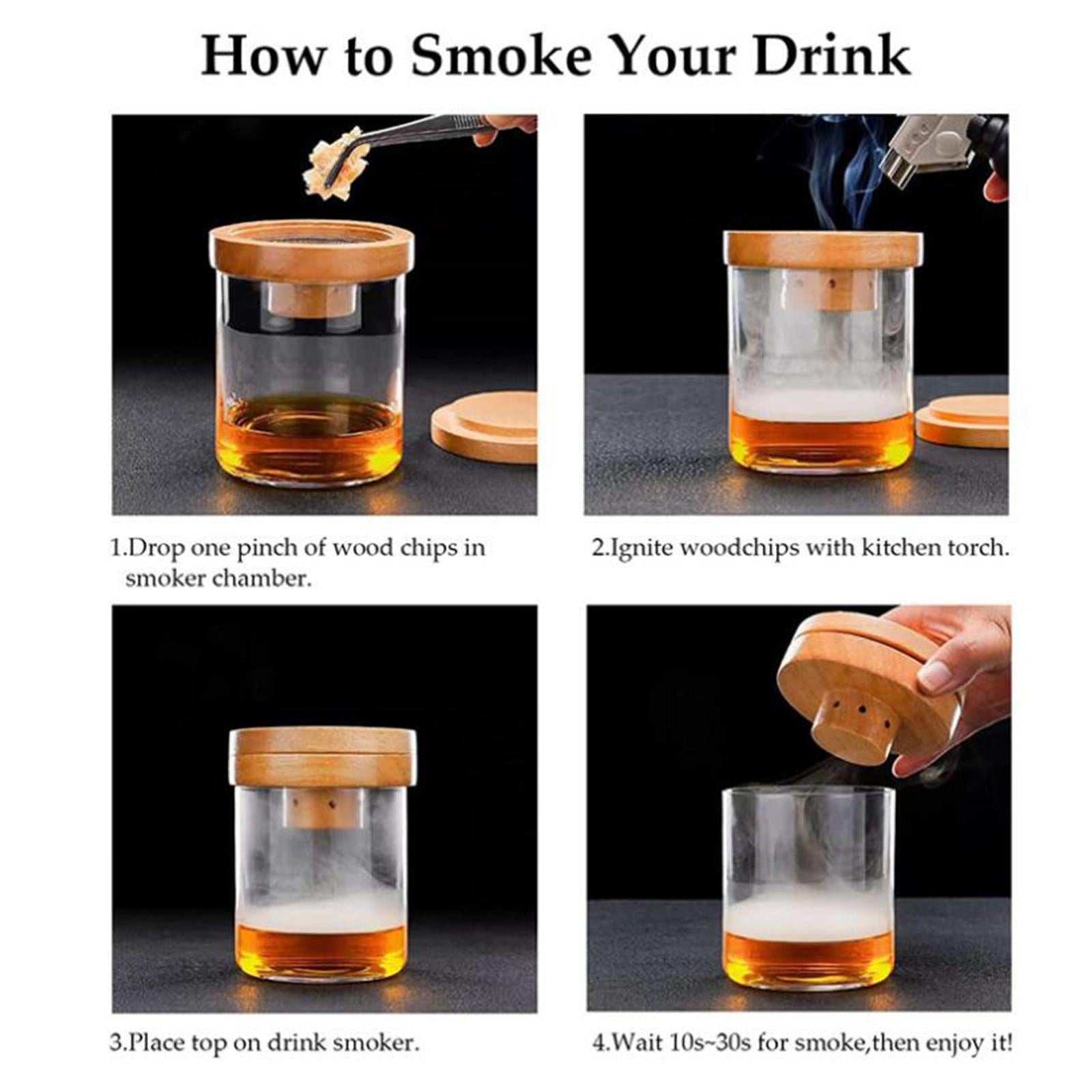 Cocktail Smoker Kit Creative Wooden Cold for Mixology Cheese Home Kitchen