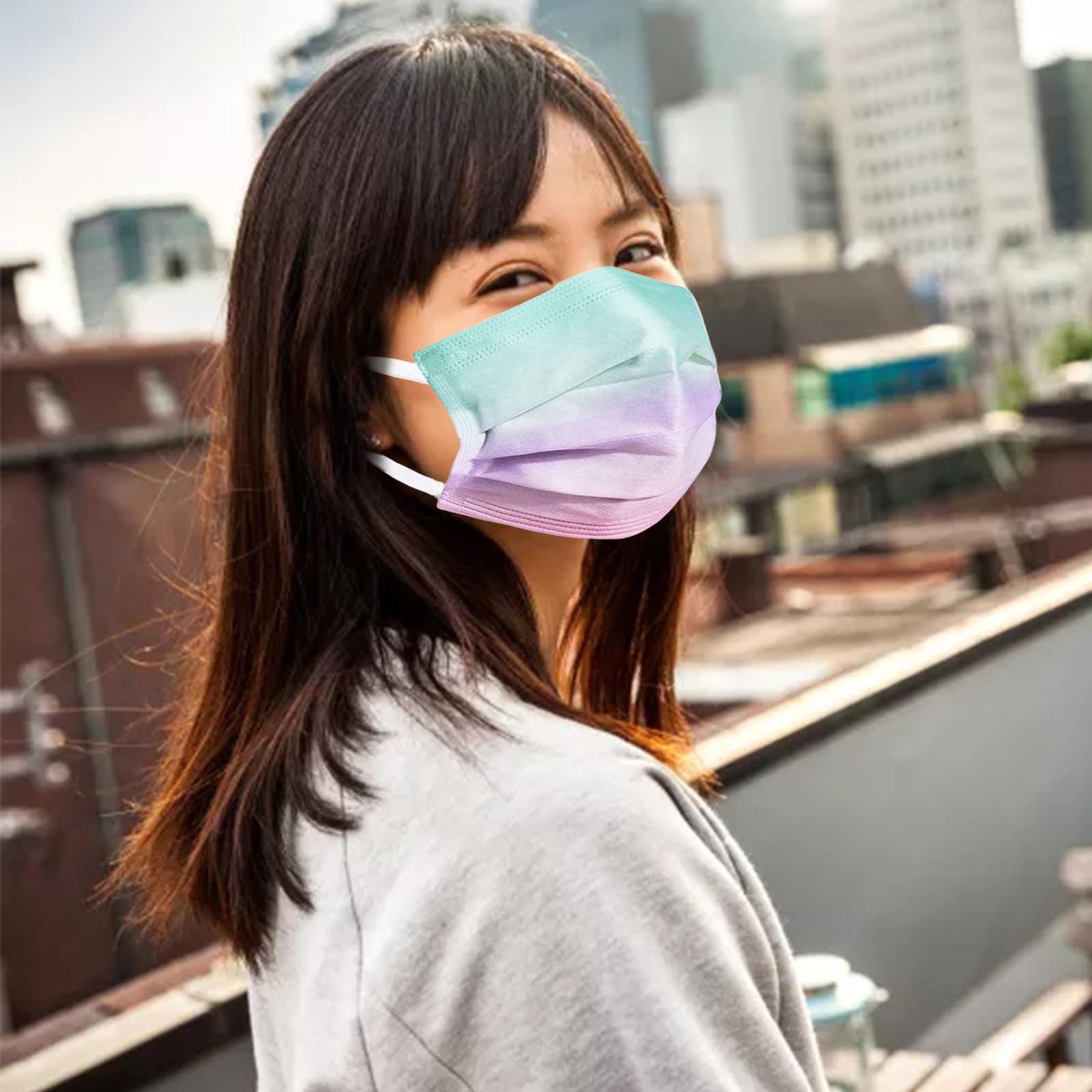 50 Pieces Disposable Face Masks for Home School Office Outdoor Work Travel C