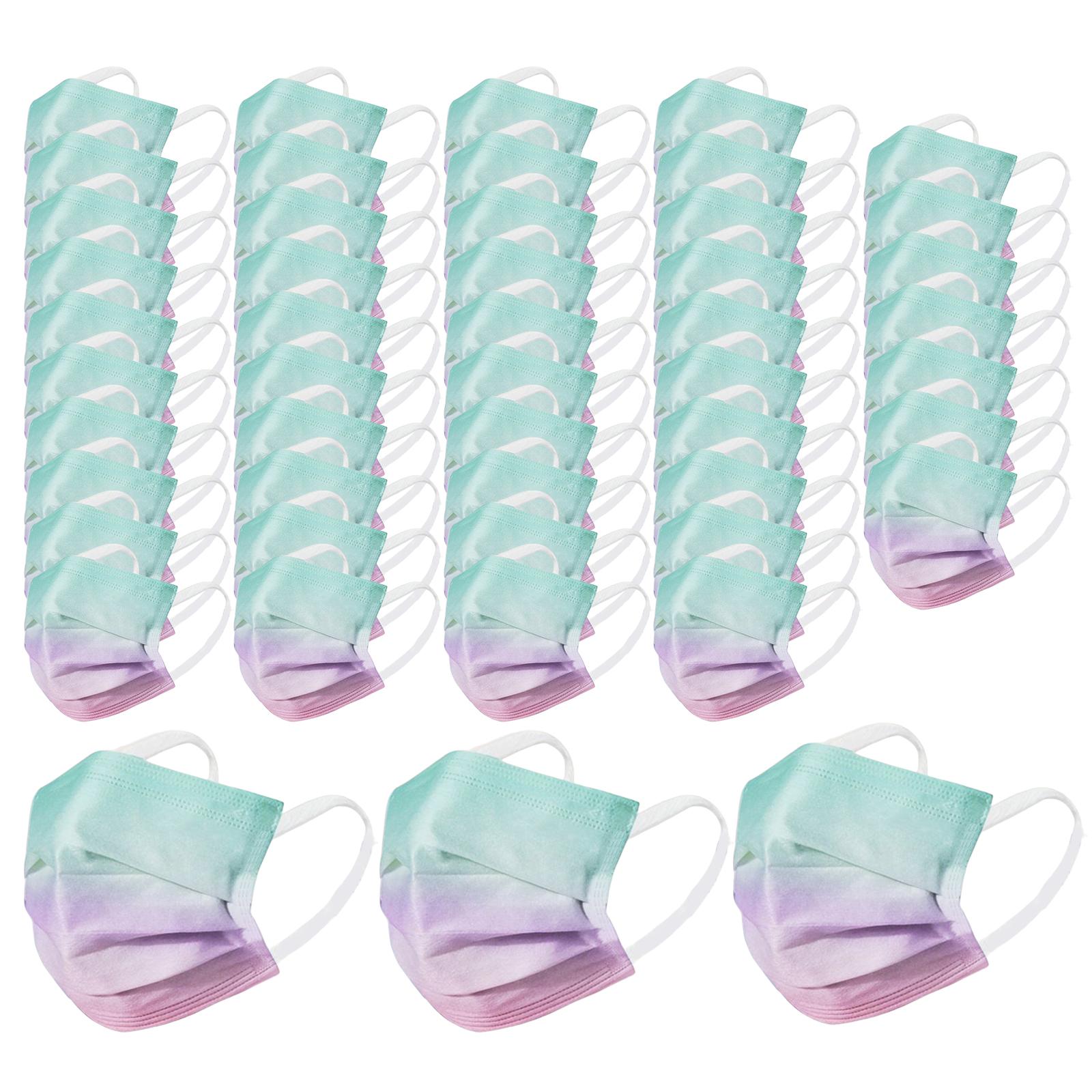 50 Pieces Disposable Face Masks for Home School Office Outdoor Work Travel C