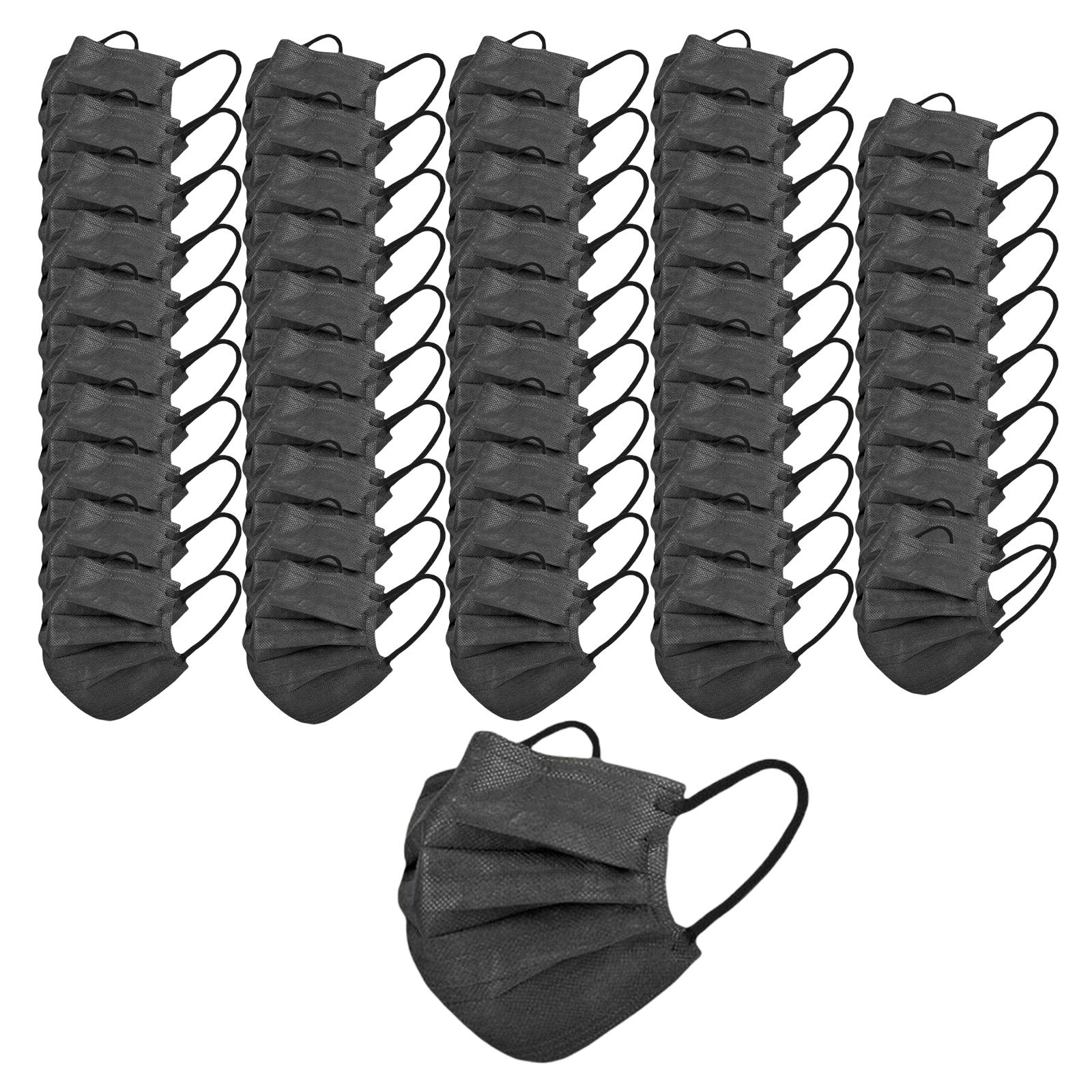 50 Pieces Disposable Face Masks for Home School Office Outdoor Work Travel Black