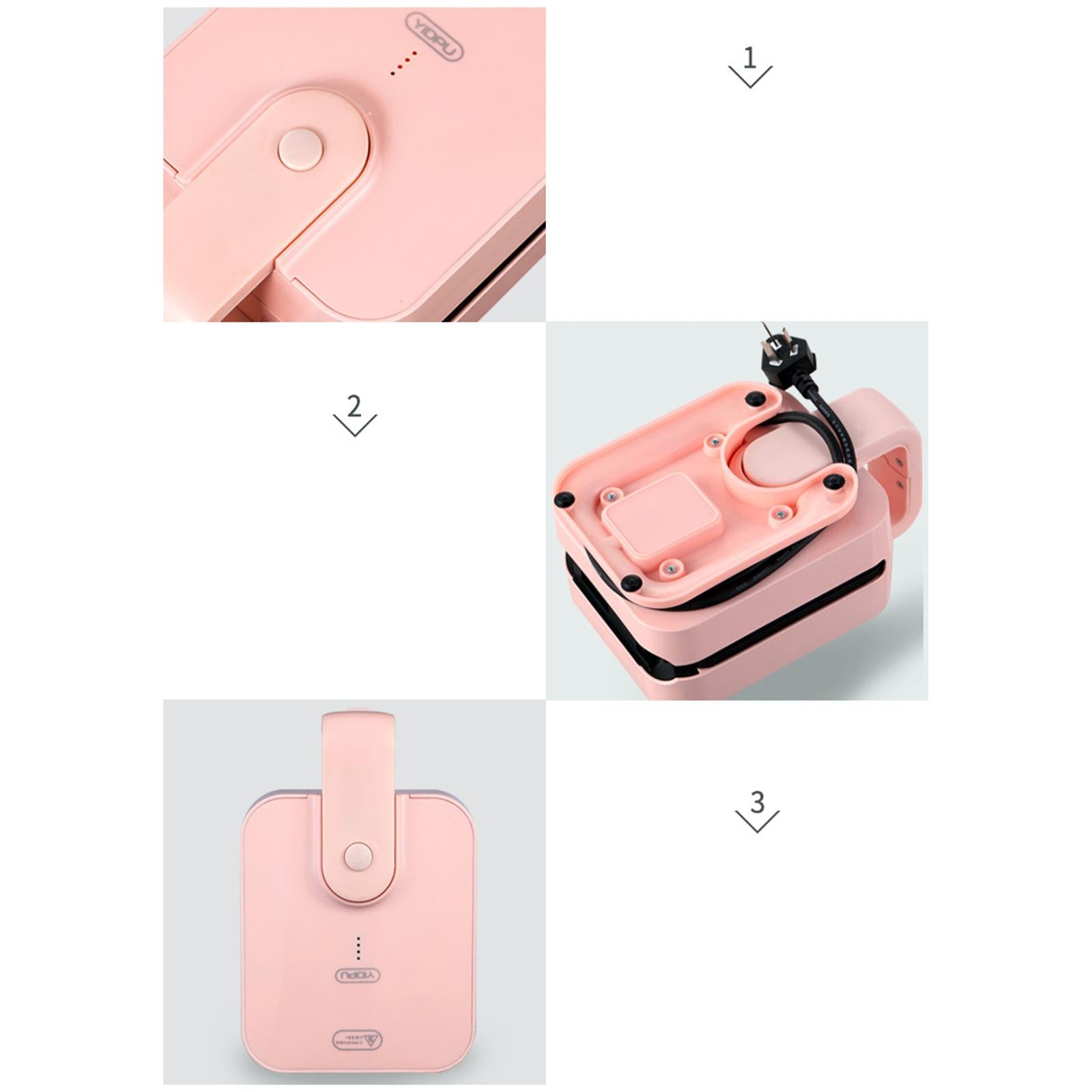 Electric Sandwich Maker Breakfast Machine Household Waffle Maker Pink