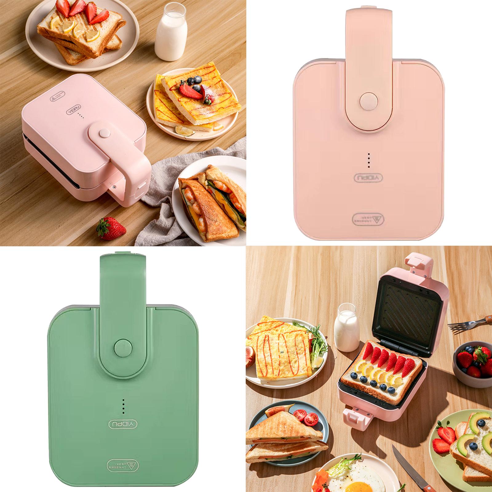 Electric Sandwich Maker Breakfast Machine Household Waffle Maker Pink