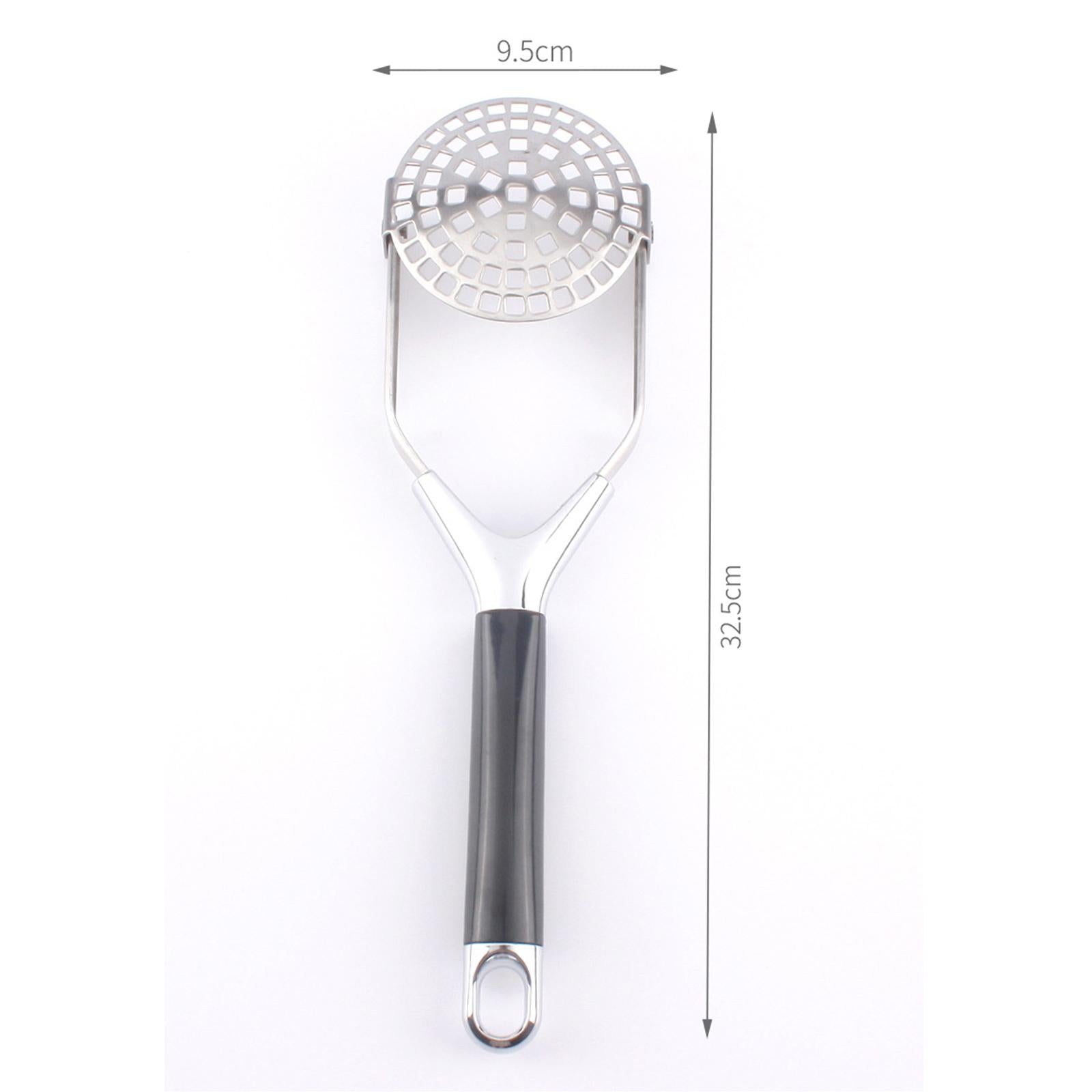 Potato Masher Potato Kitchen Tool for Banana Bread Potato Fruit Black Silver