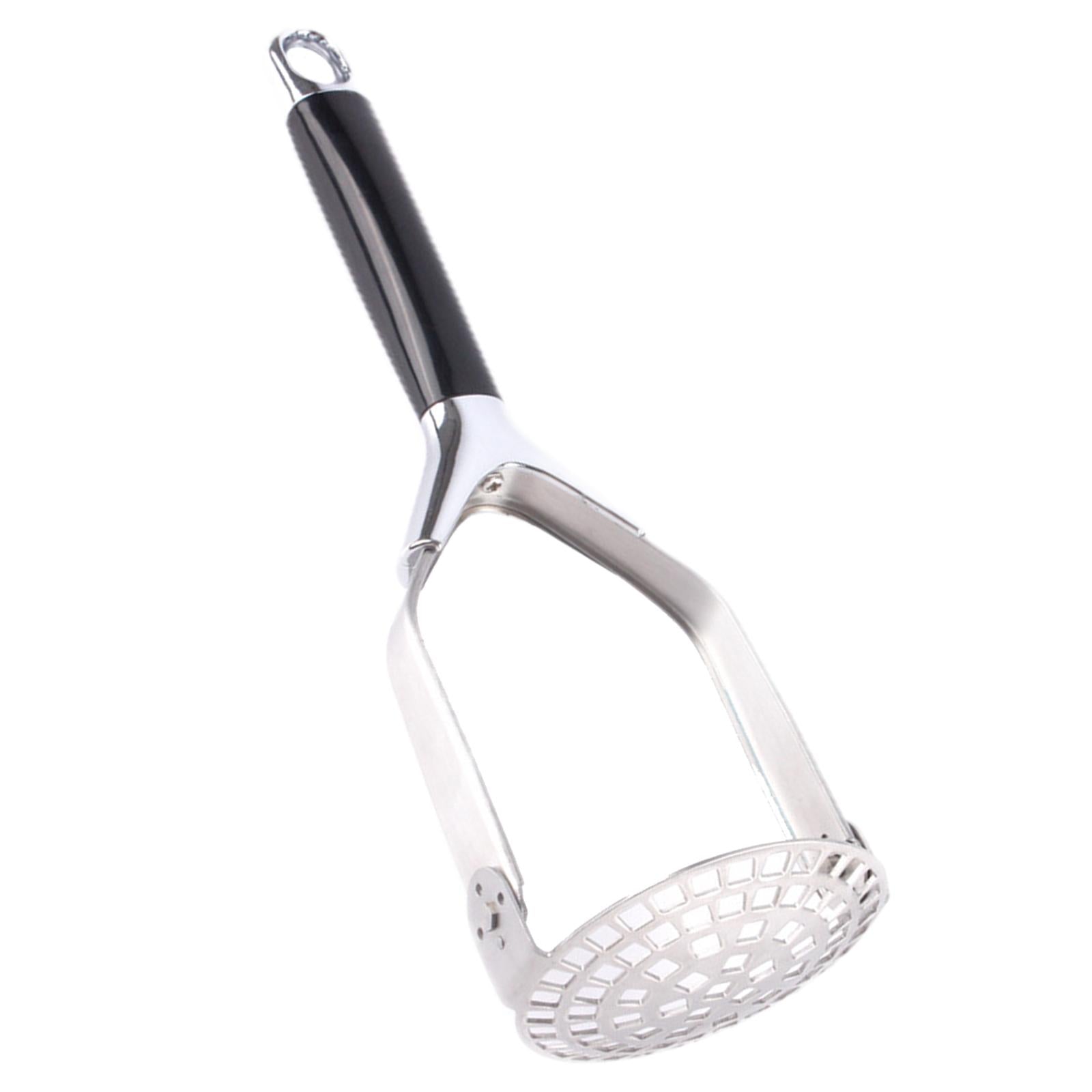 Potato Masher Potato Kitchen Tool for Banana Bread Potato Fruit Black Silver