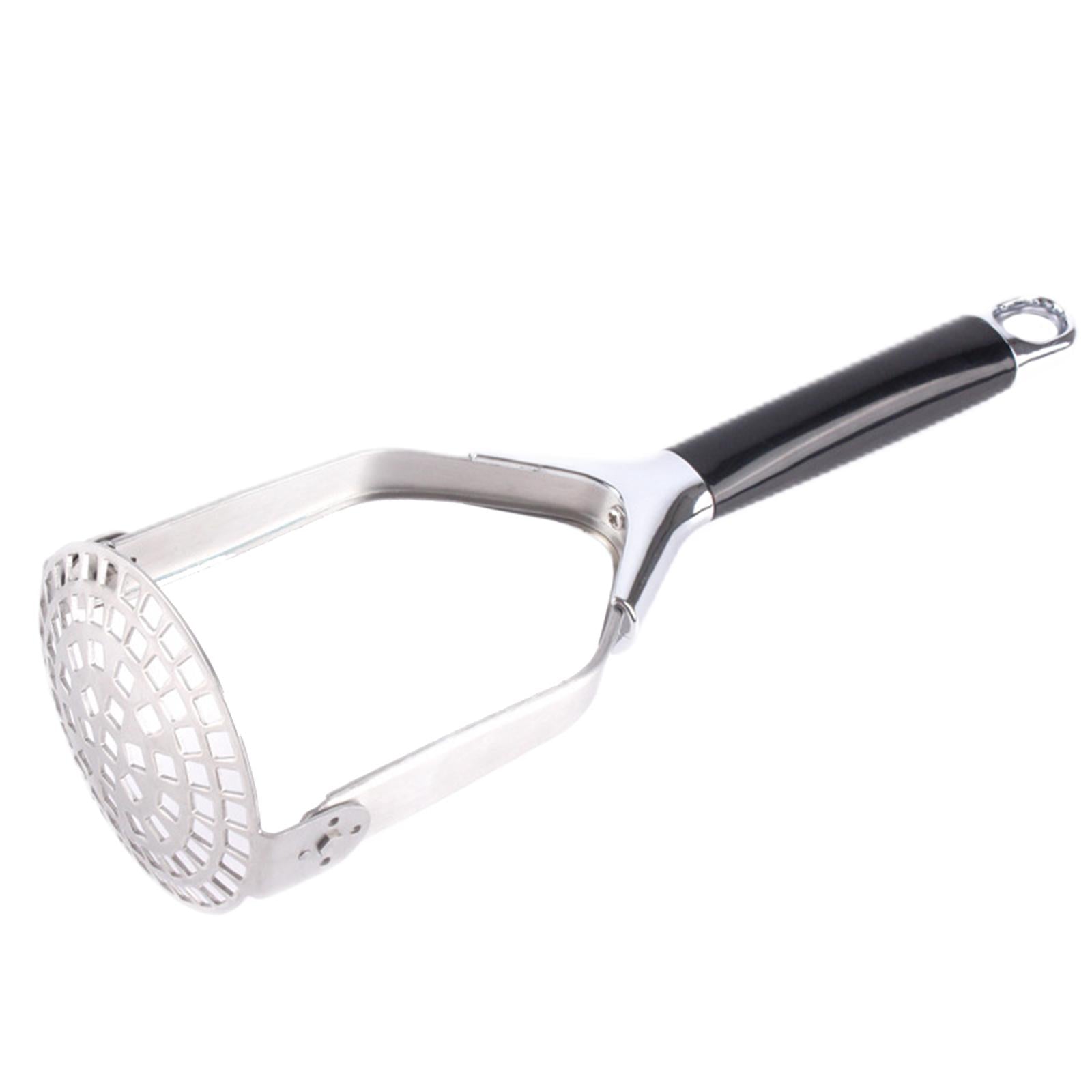 Potato Masher Potato Kitchen Tool for Banana Bread Potato Fruit Black Silver