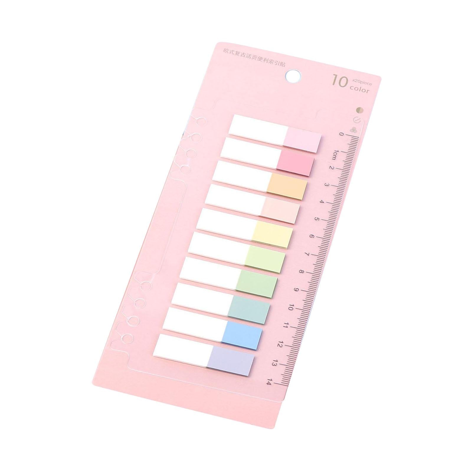 Writable Sticky Notes Index Tabs Macaron Labels Morandi for Filing Cabinets hale color