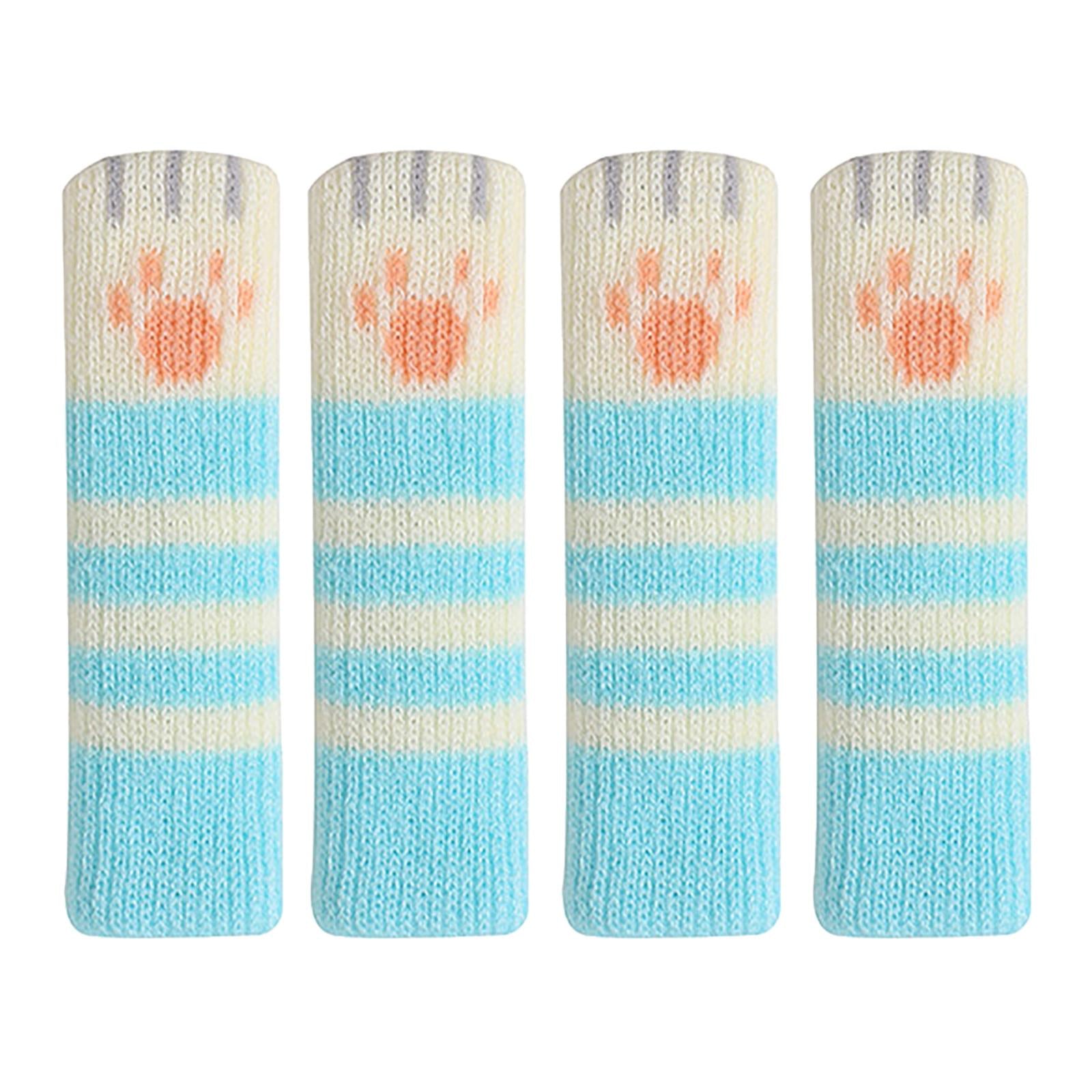 Door Handle Cover Cat Paw Shaped Washable Safety Equipment for Furniture Blue