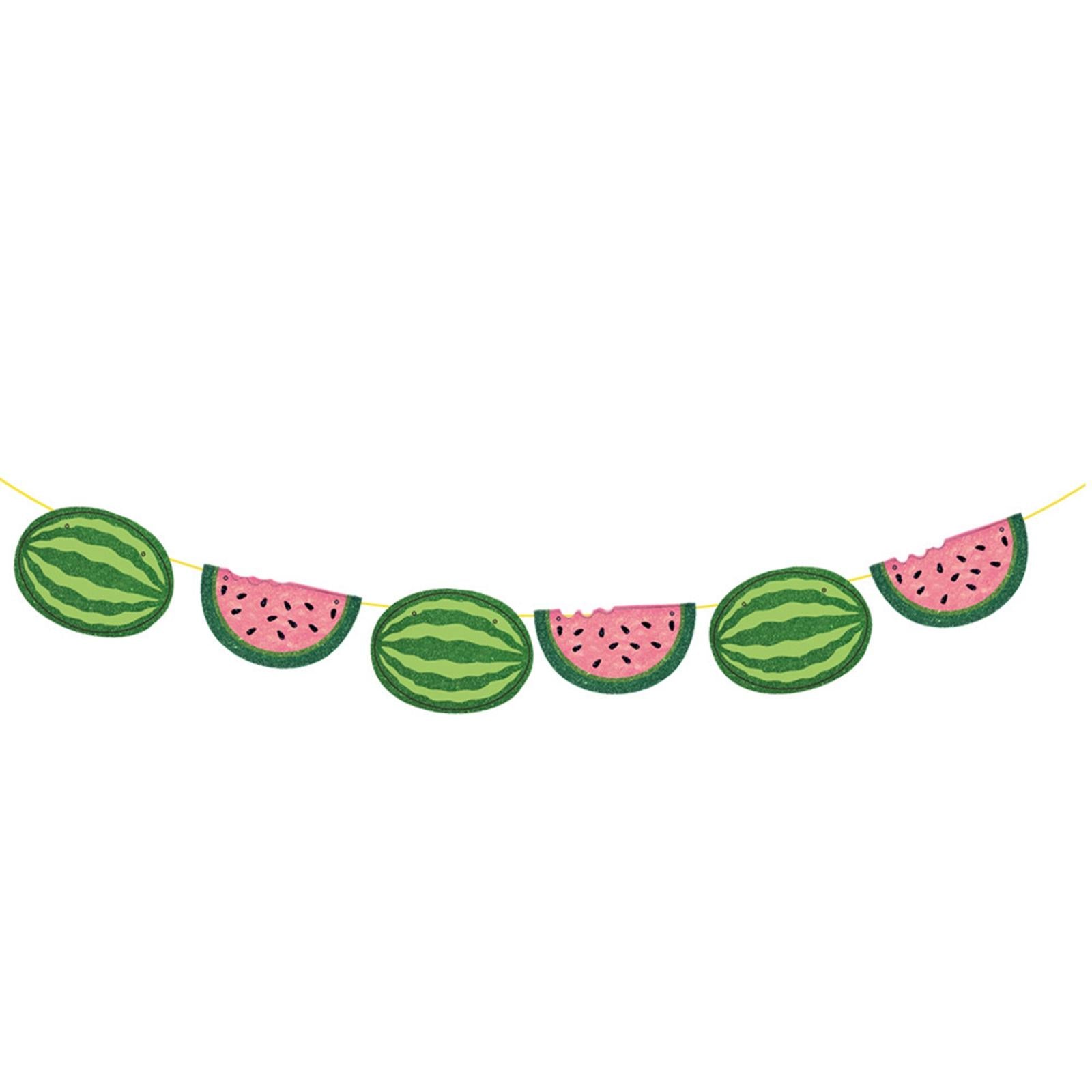 Photo Frame Banner Birthday Party Decor for Watermelon Themed Party Hotel