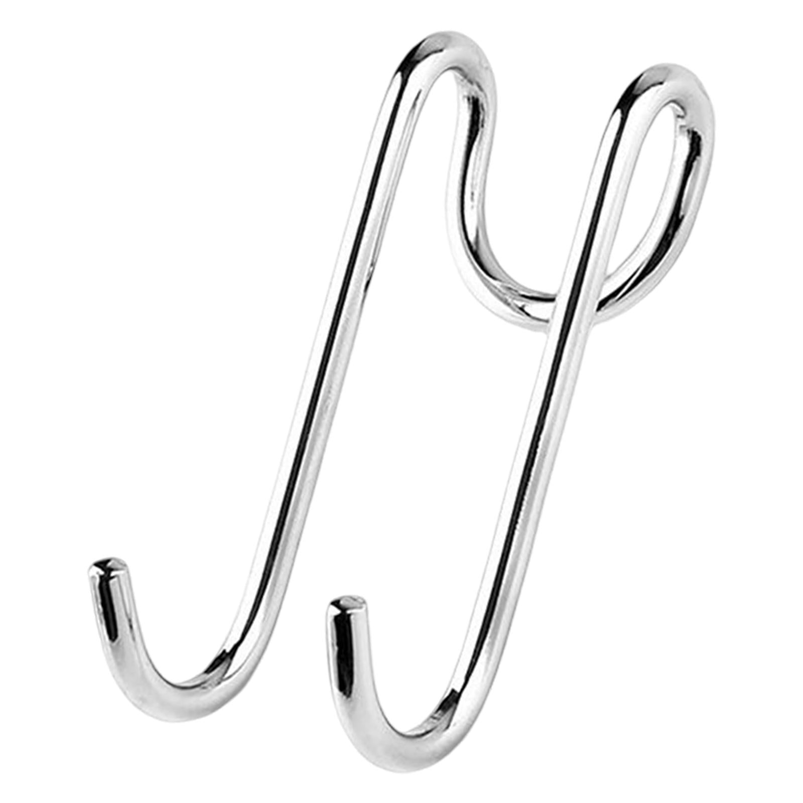 Shower Door Hooks Door Hanger Hook Towel Rack Heavy Duty  U Shaped Silver