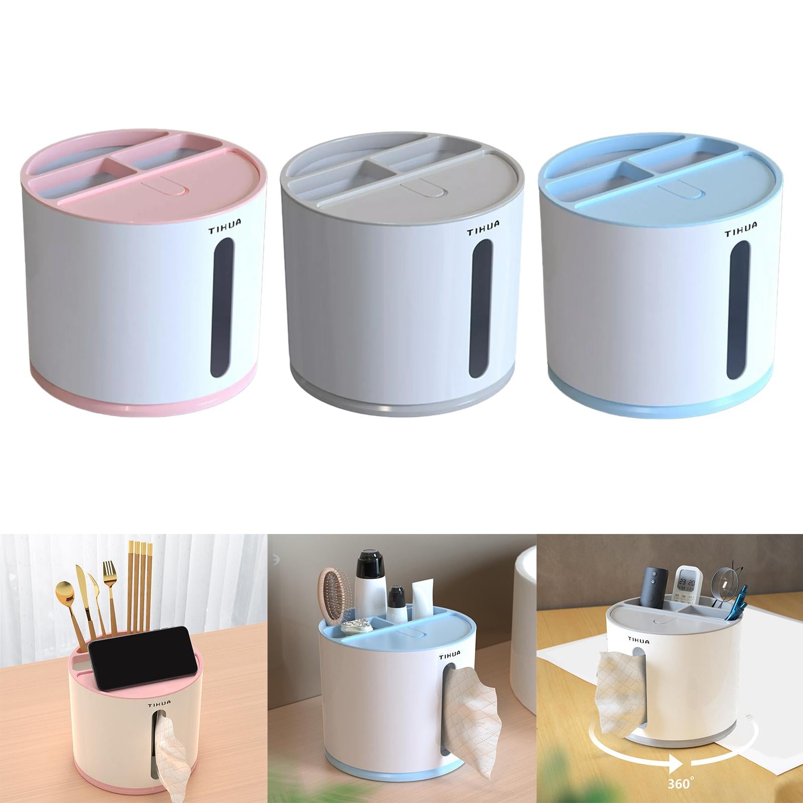 Table Tissue Box TV Air Conditioner Organizer for Kids Room Pink