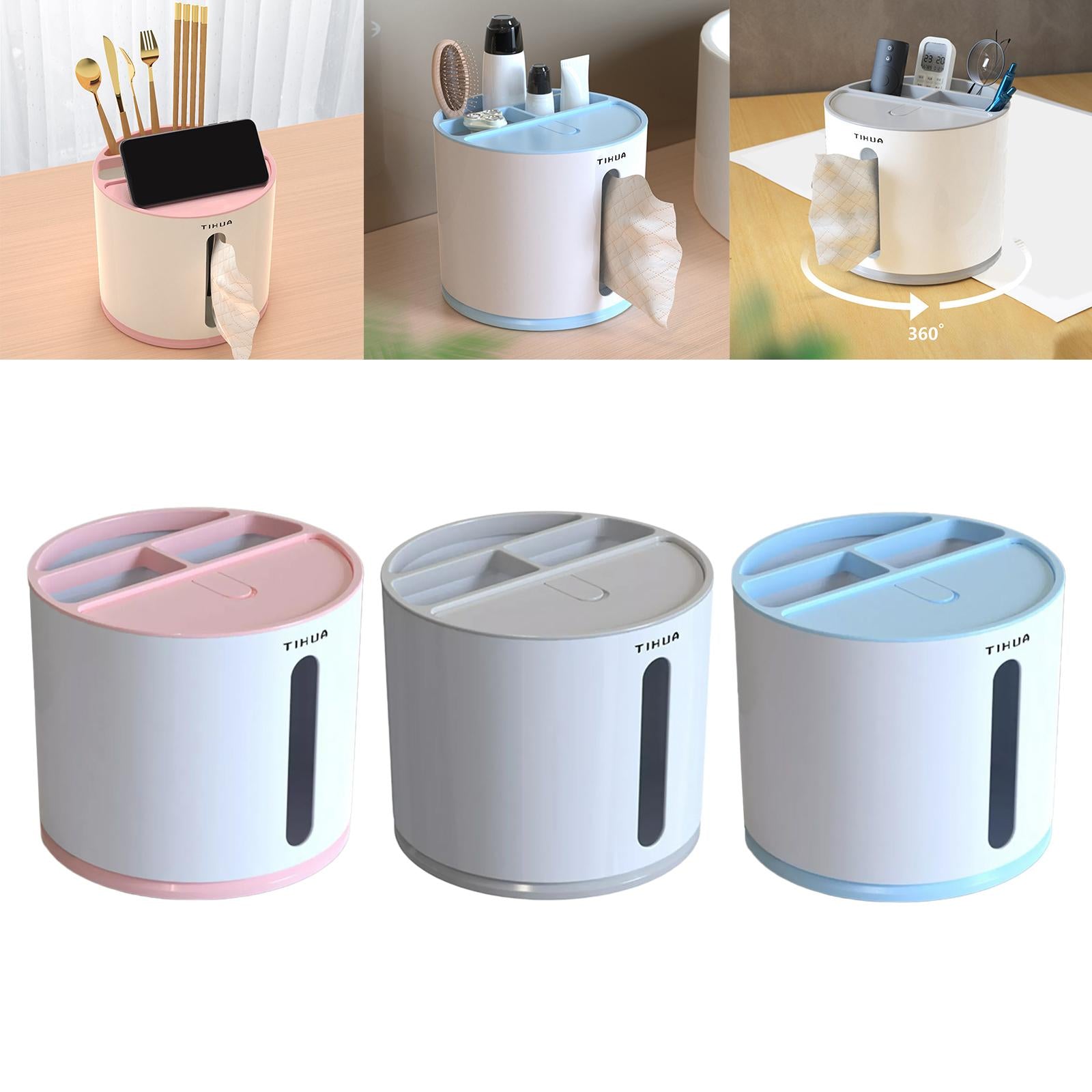 Table Tissue Box TV Air Conditioner Organizer for Kids Room Pink