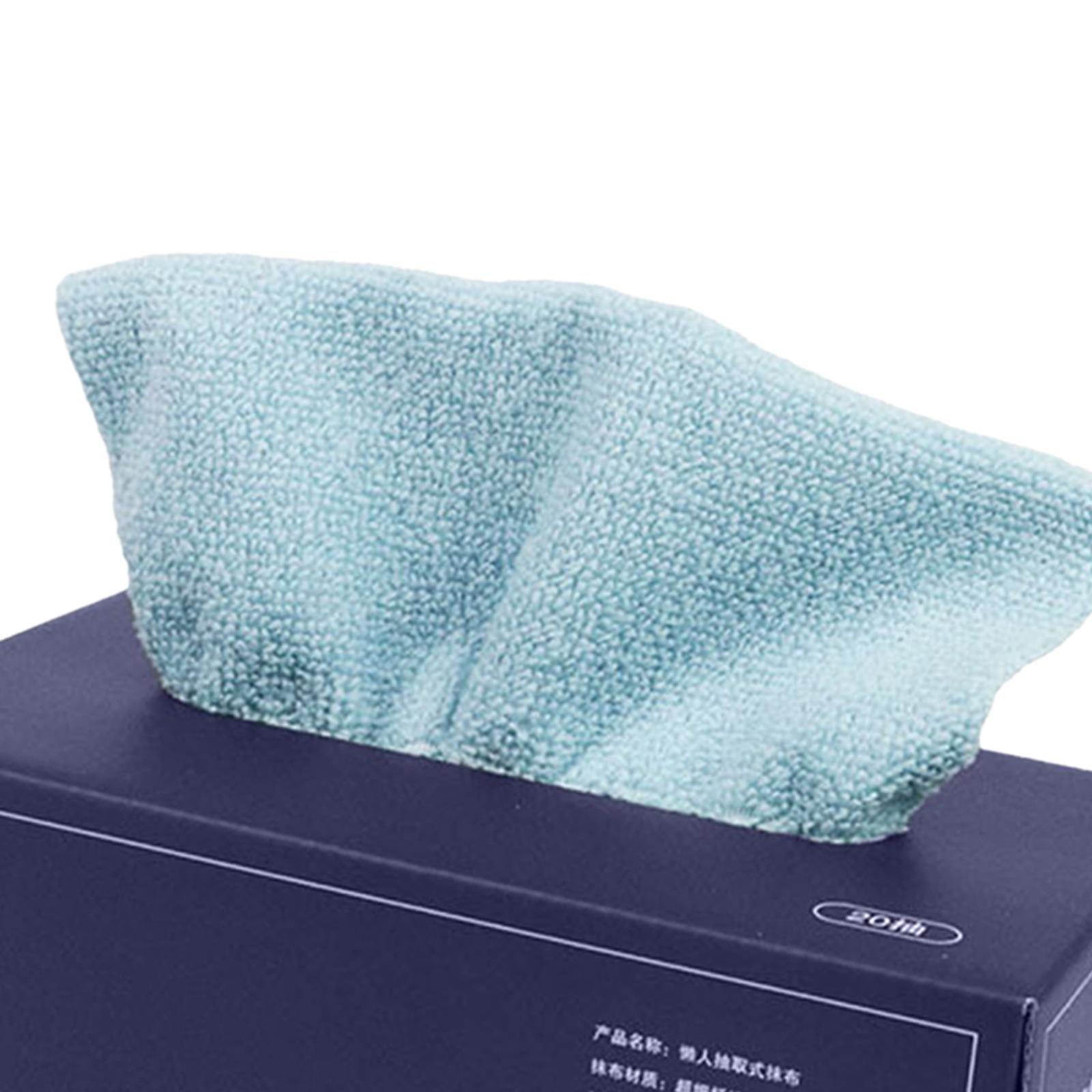 20Pcs Dish Towel Quick Drying Absorbent Bath Washcloth for Kitchen  Blue