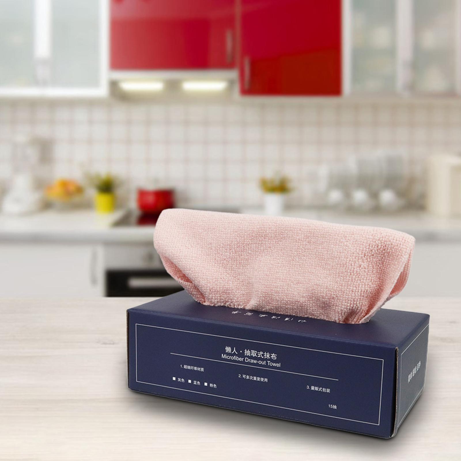 20Pcs Dish Towel Quick Drying Absorbent Bath Washcloth for Kitchen  Pink