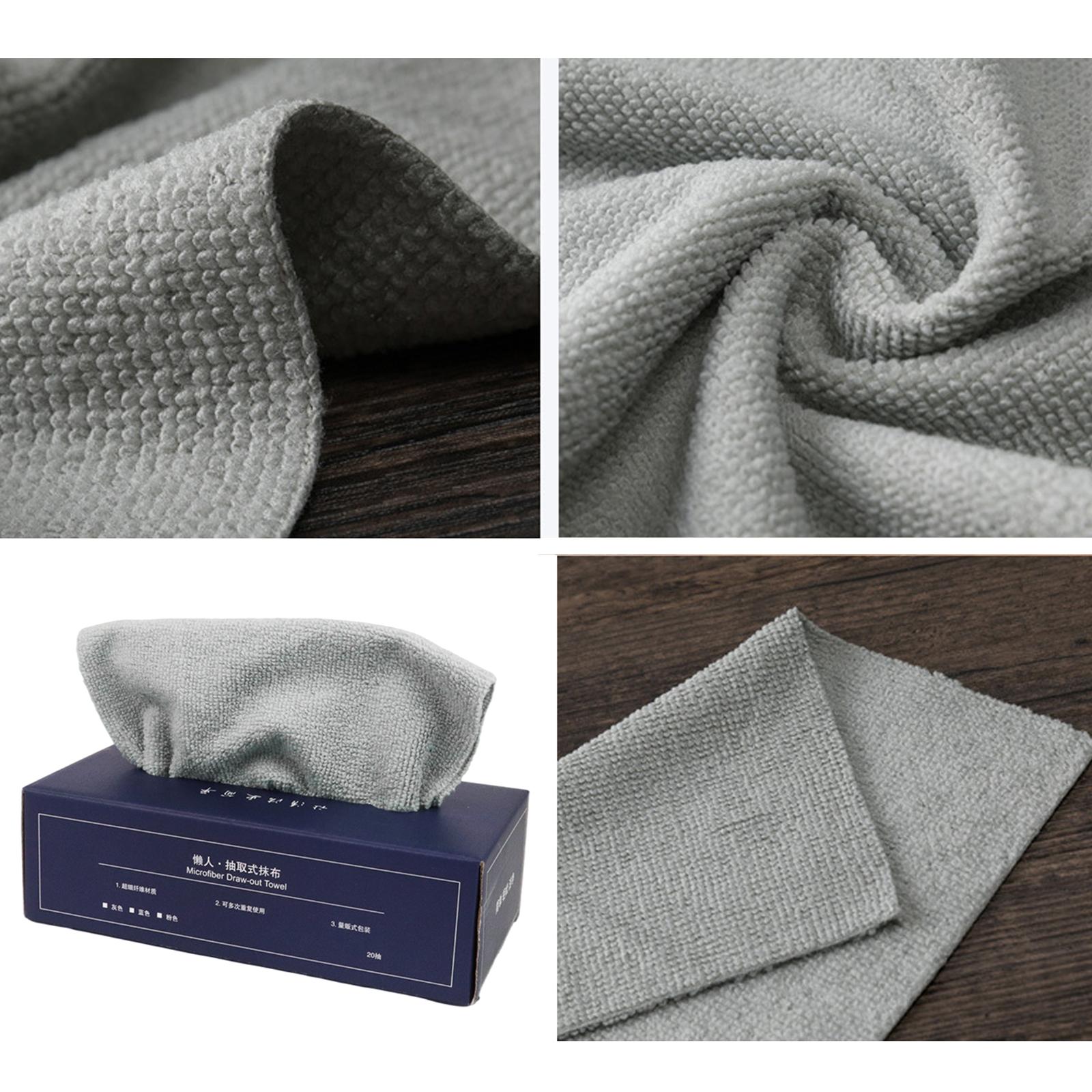 20Pcs Dish Towel Quick Drying Absorbent Bath Washcloth for Kitchen  Gray