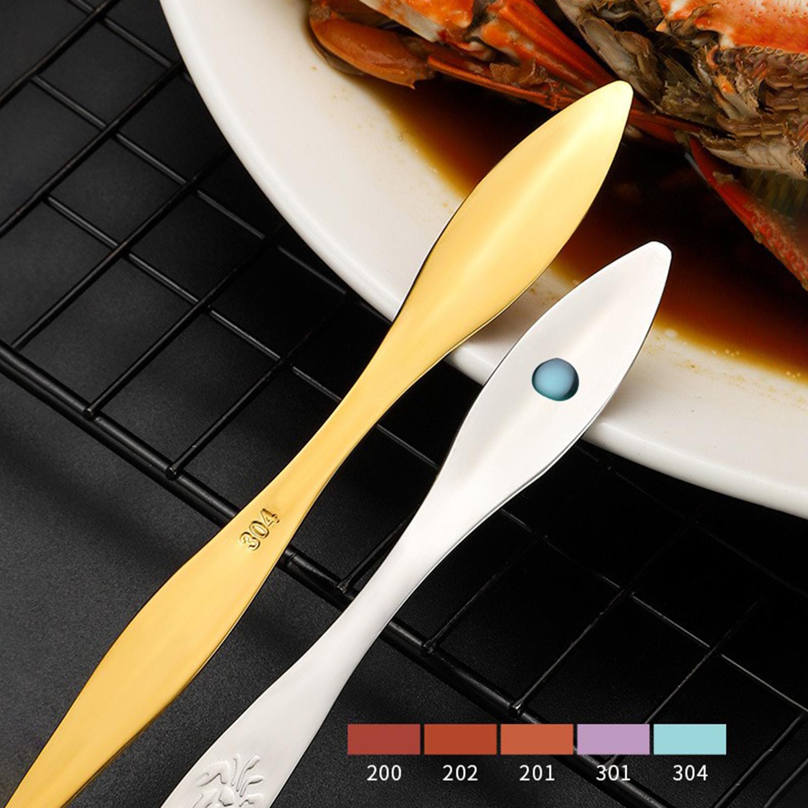 2xStainless Steel Crab Forks Dishwasher Safe Seafood Forks for Kitchen Gadgets Silver