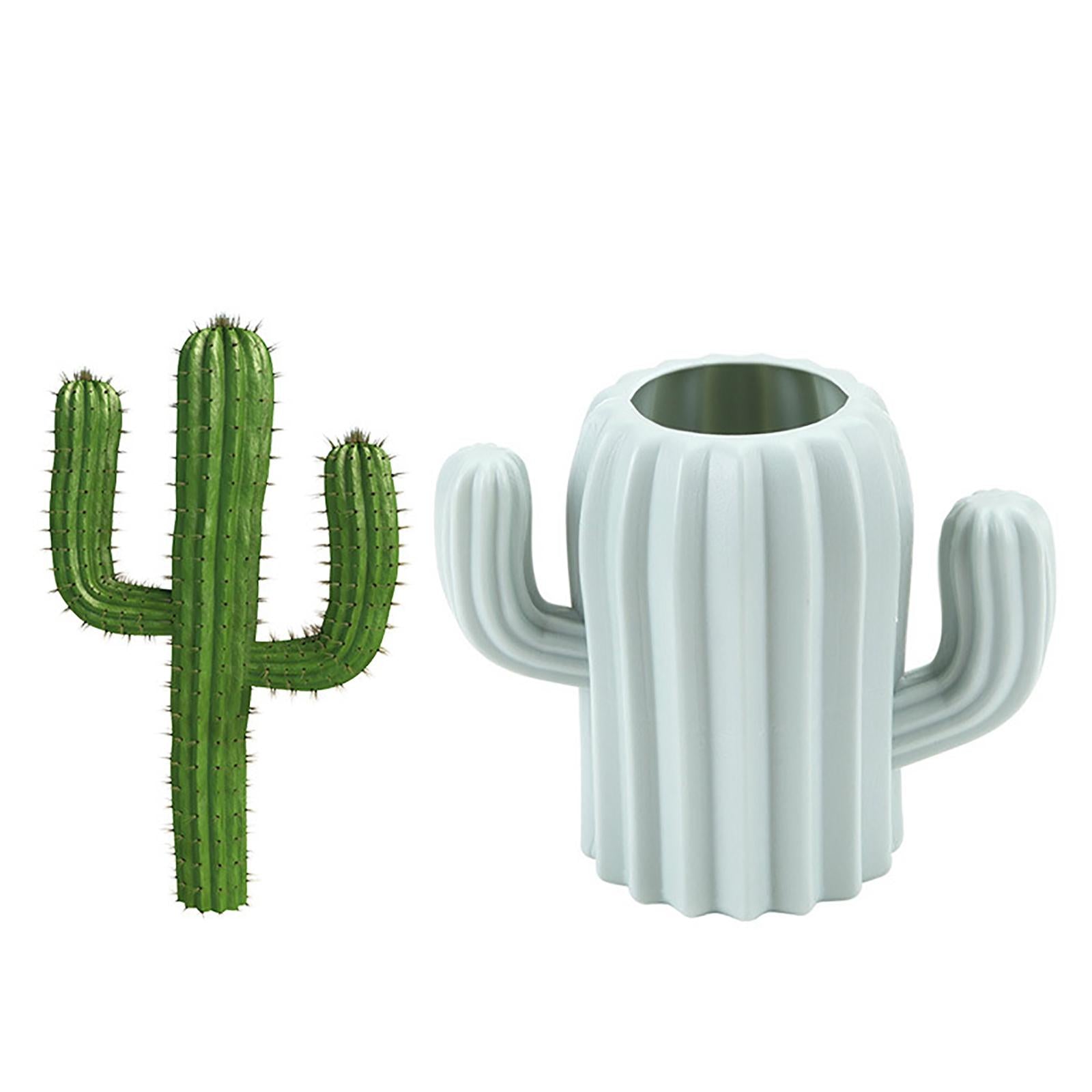 Cactus Pencil and Pen Holder Stationery Organizer for Home Desk Supplies Green