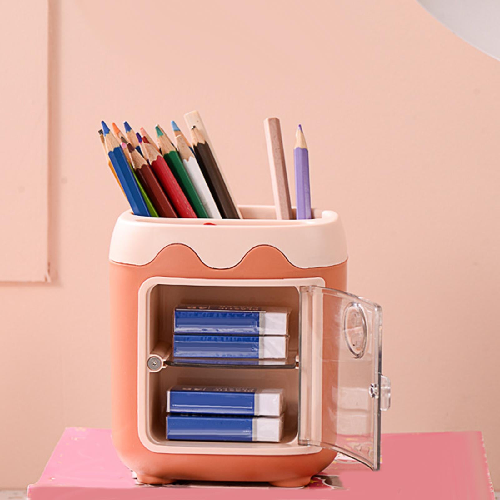 Kids Pen Holder Student Desk Organizer Durable Cosmetic Makeup Brush Holder