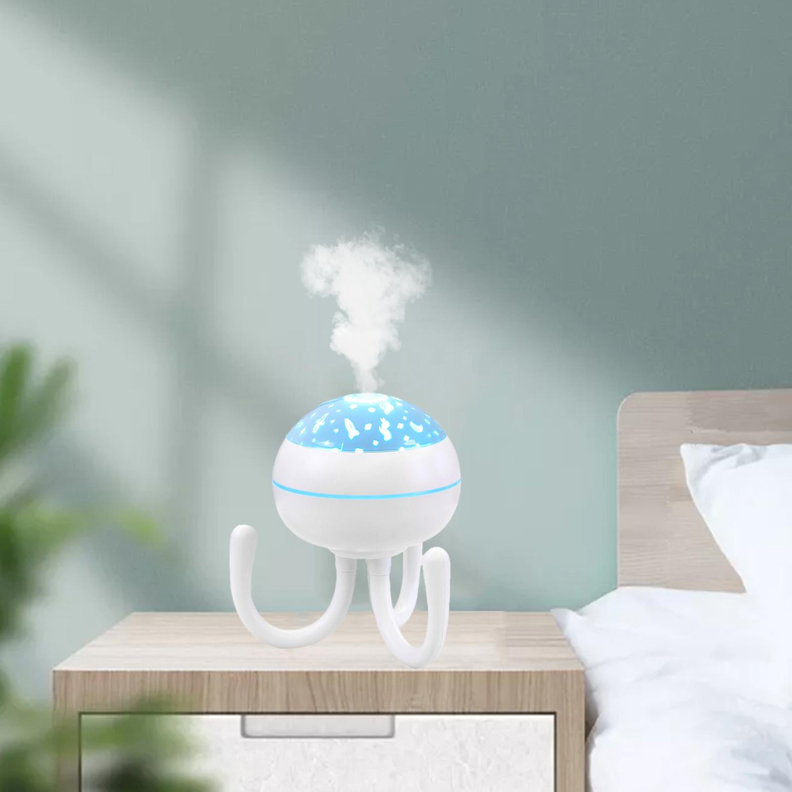 Mini Mist Humidifier Aromatherapy 7 Color LED Lights Changing for Travel White