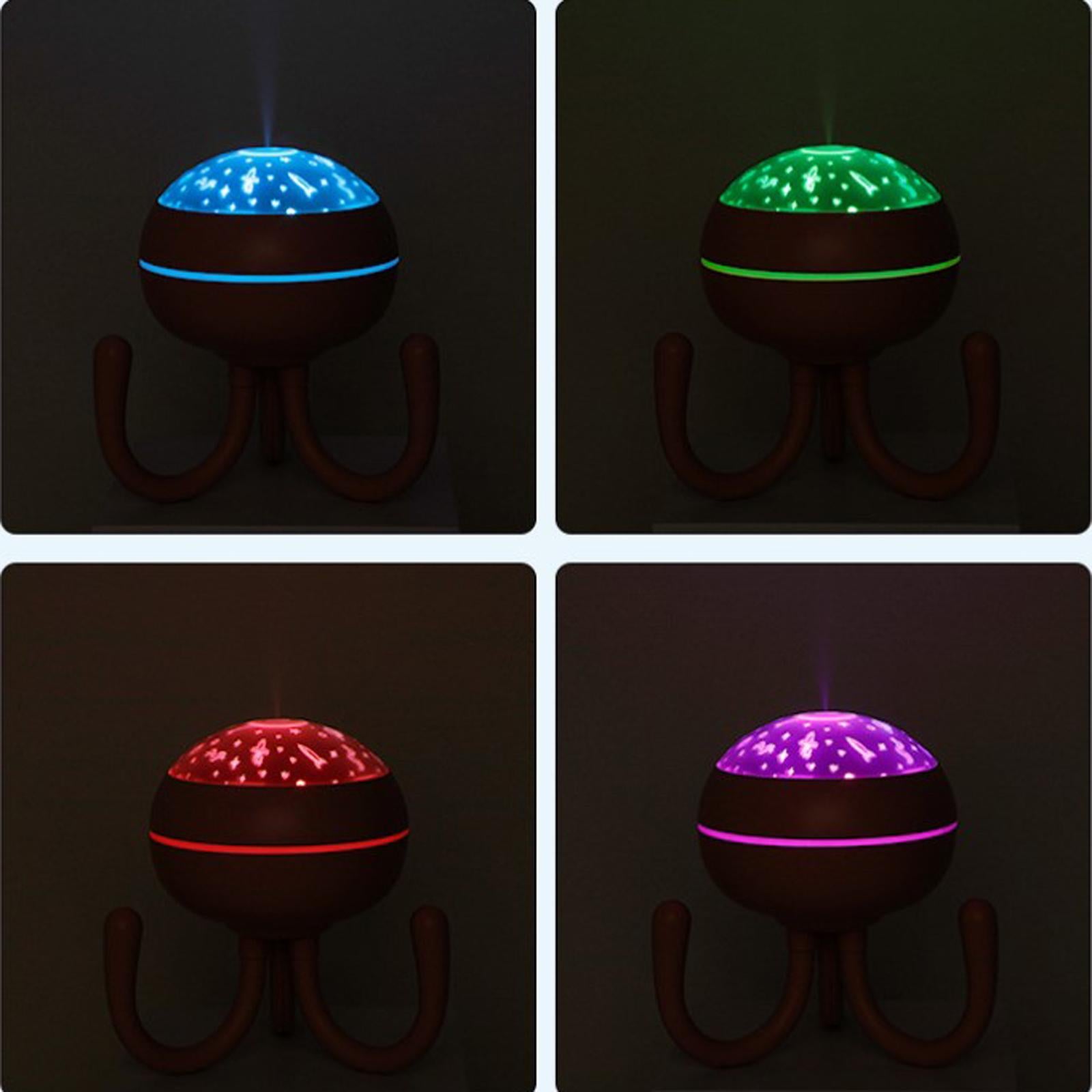 Mini Mist Humidifier Aromatherapy 7 Color LED Lights Changing for Travel White