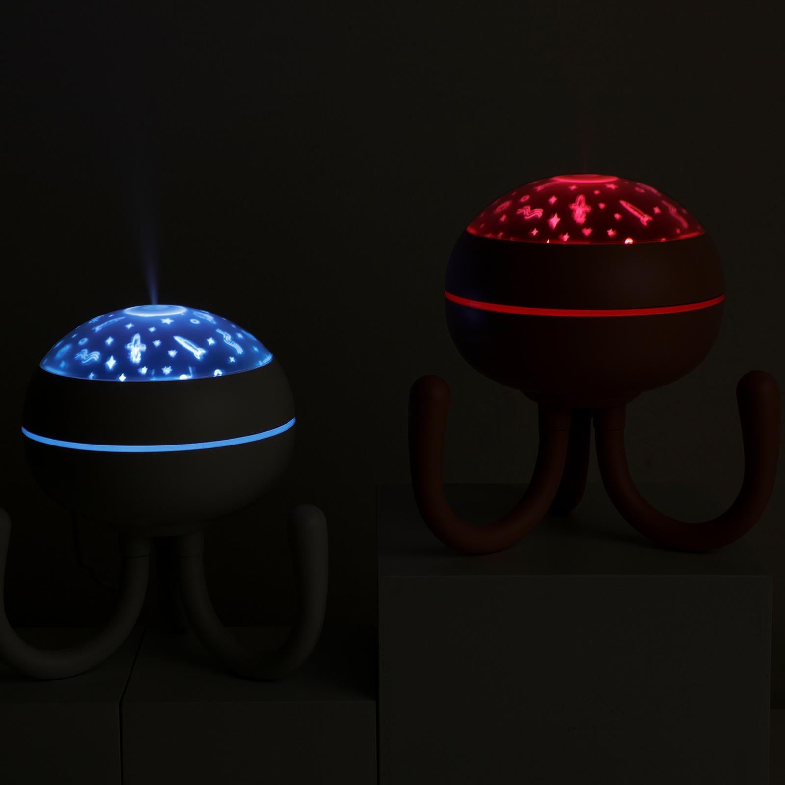 Mini Mist Humidifier Aromatherapy 7 Color LED Lights Changing for Travel Pink