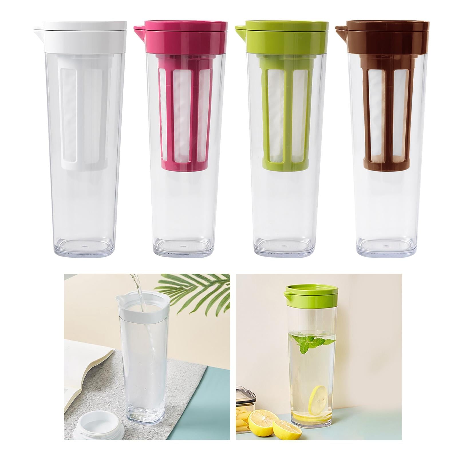 Beverage Water Jug Leak Free Fridge Teapot BPA Free for Cold Brew Iced Tea White