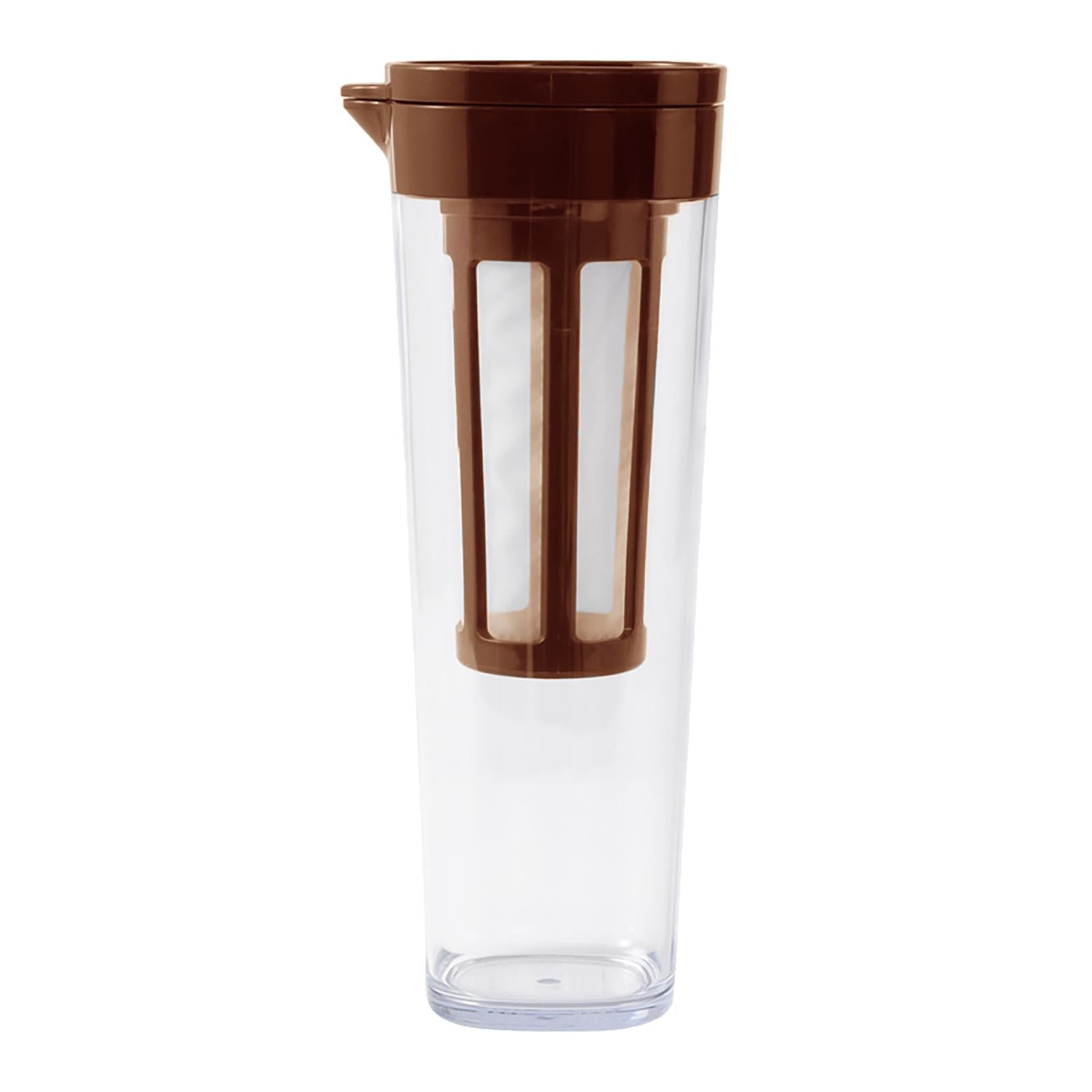Beverage Water Jug Leak Free Fridge Teapot BPA Free for Cold Brew Iced Tea Brown
