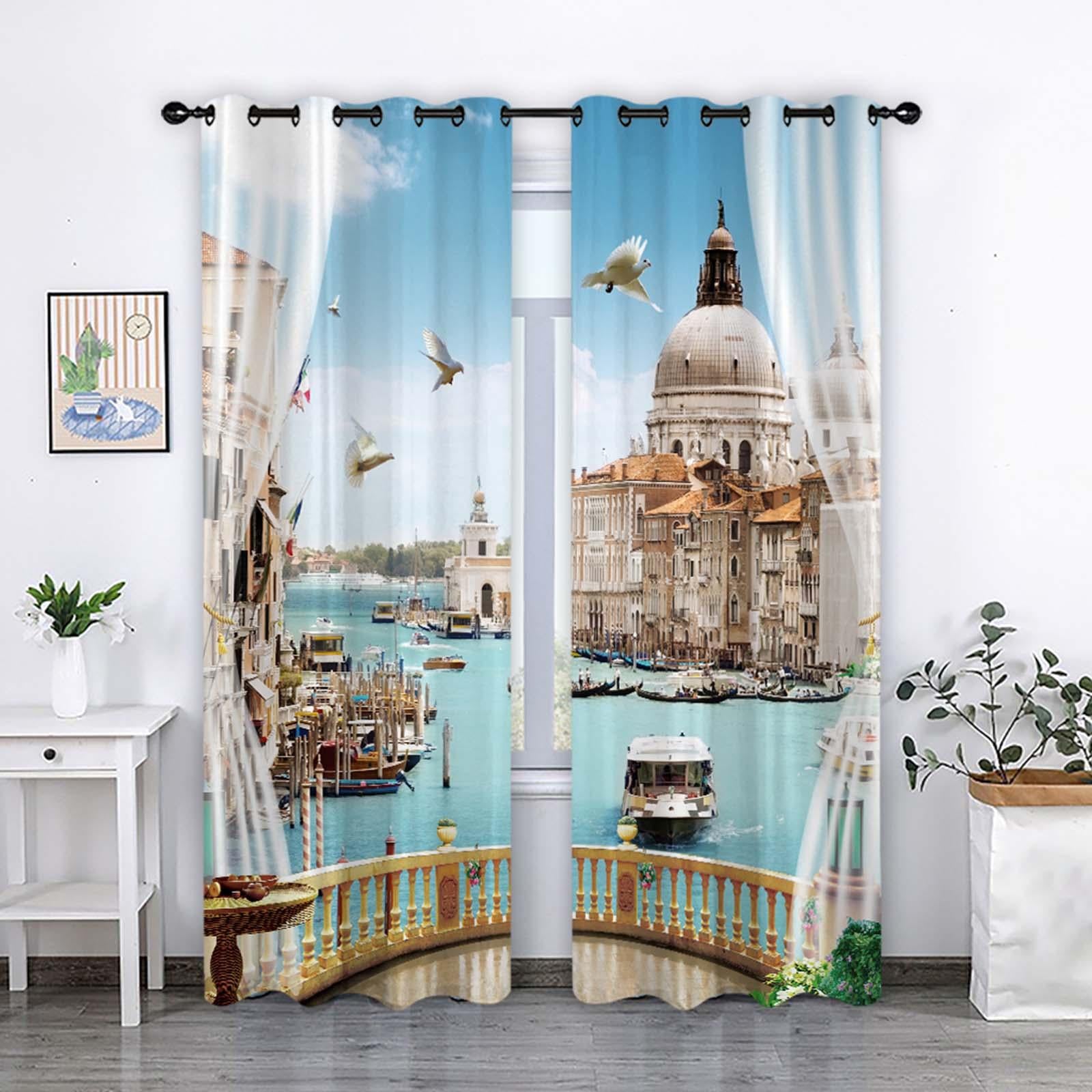 Window Curtains Curtains Drape for Bedroom Bathroom  Style 2 210x230cm