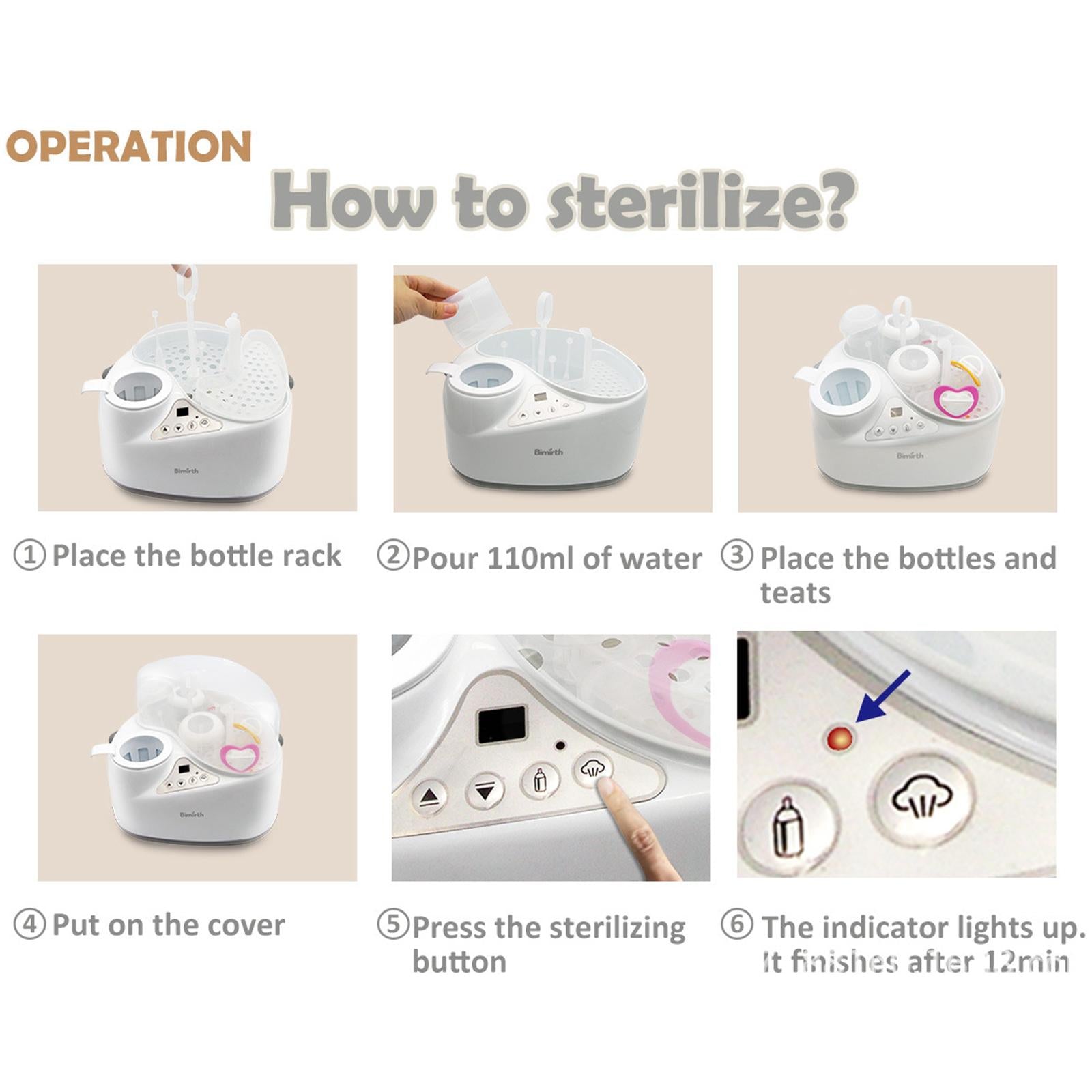 4 in 1 Milk Bottle Warmer Accurate Temperature Control for Formula