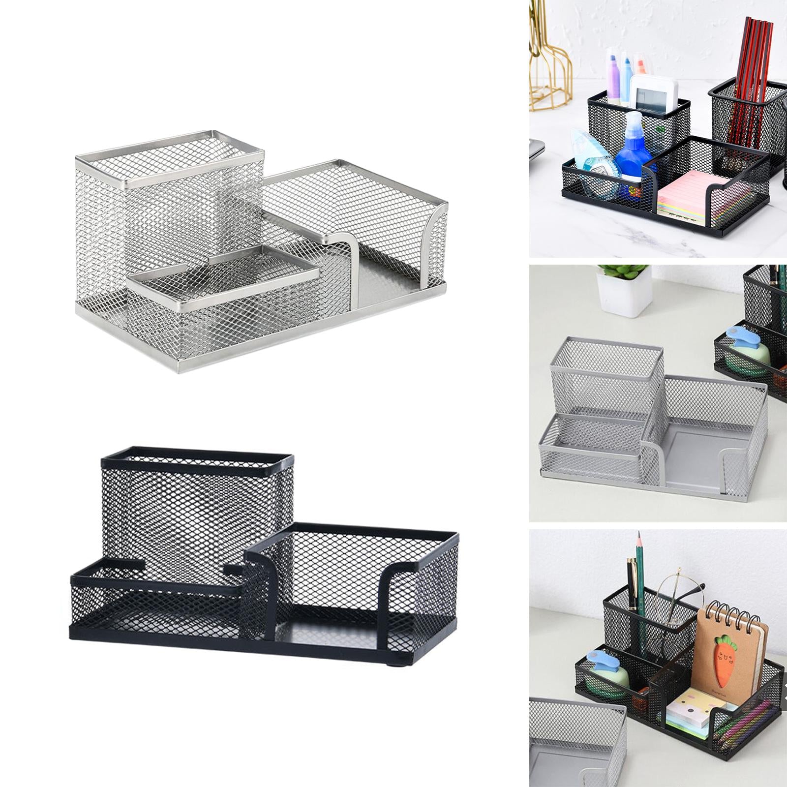 Pen Holder Desk Organizer Pen Cup Decor Supplies for Desktop Home Stationery Black