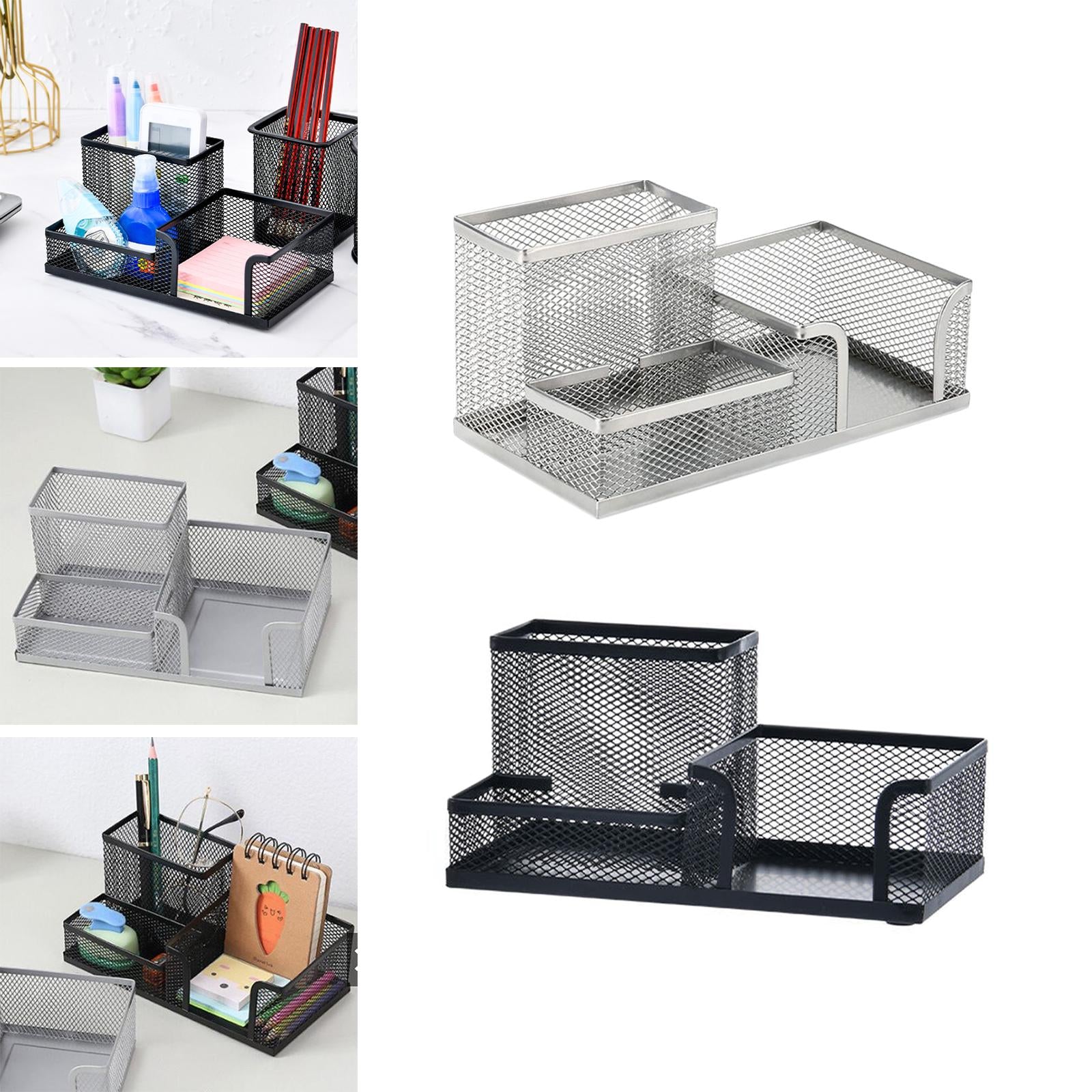 Pen Holder Desk Organizer Pen Cup Decor Supplies for Desktop Home Stationery Black