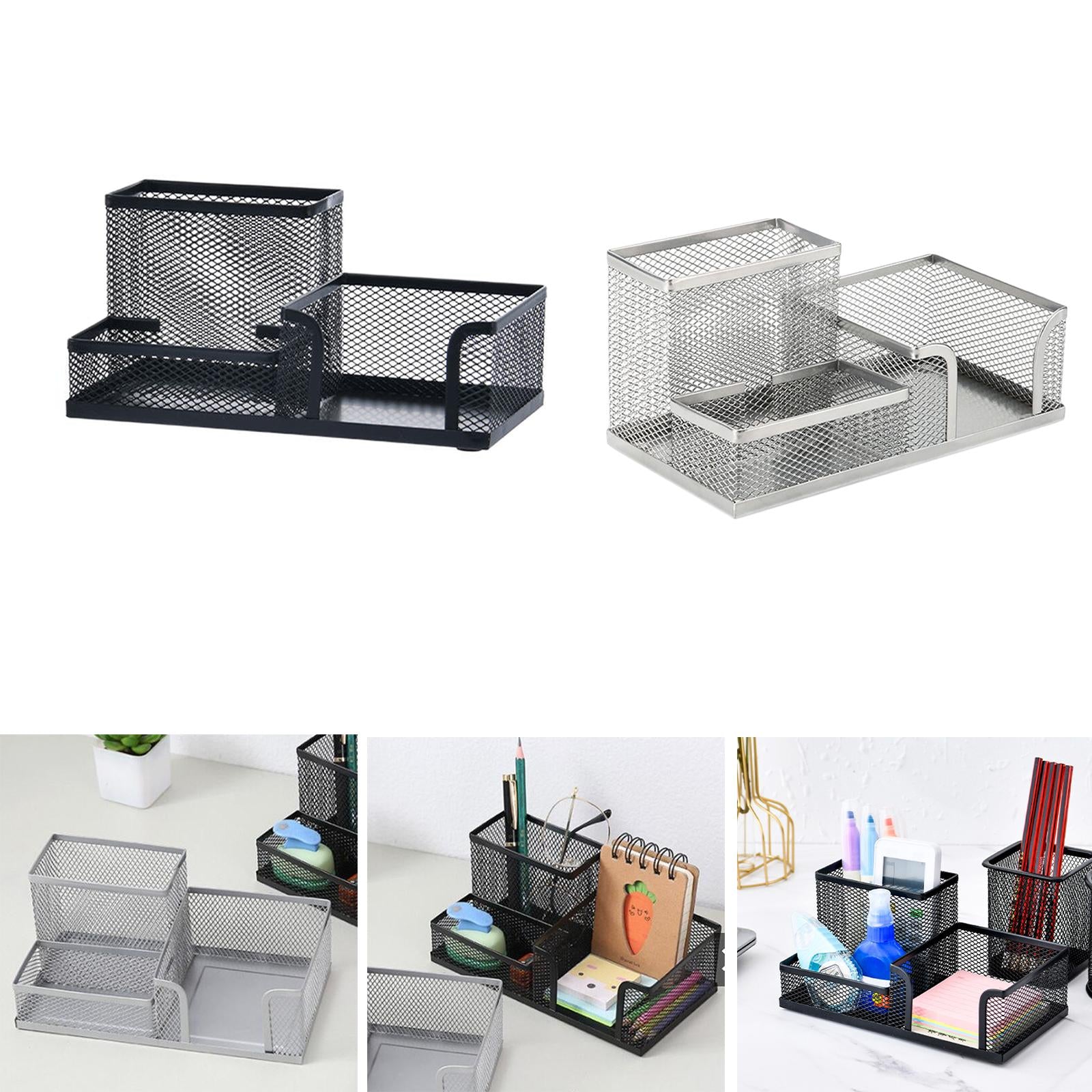 Pen Holder Desk Organizer Pen Cup Decor Supplies for Desktop Home Stationery Black