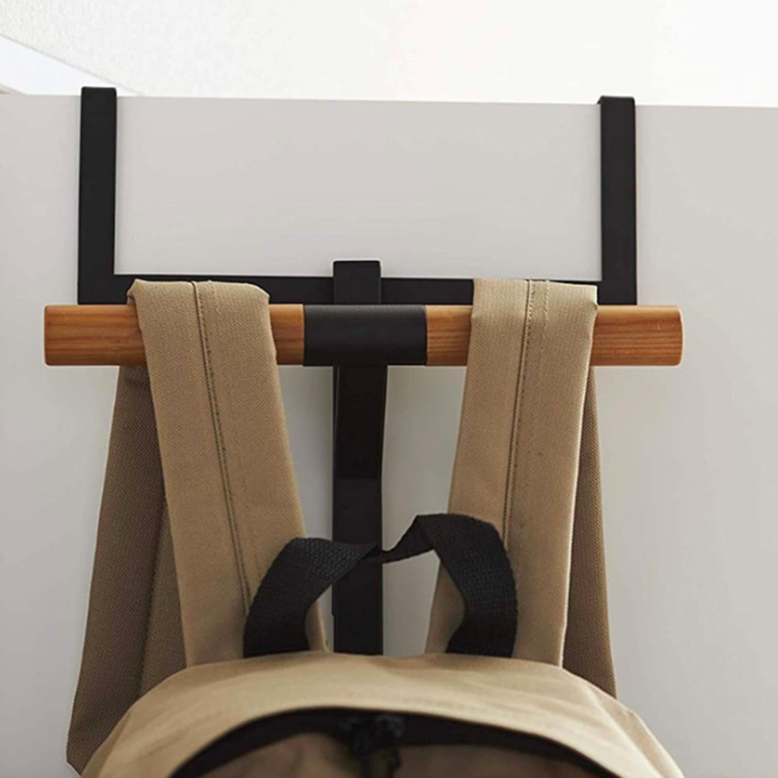 Over The Door Hanger for Shool Bag Sturdy for Bathroom Living Room Black