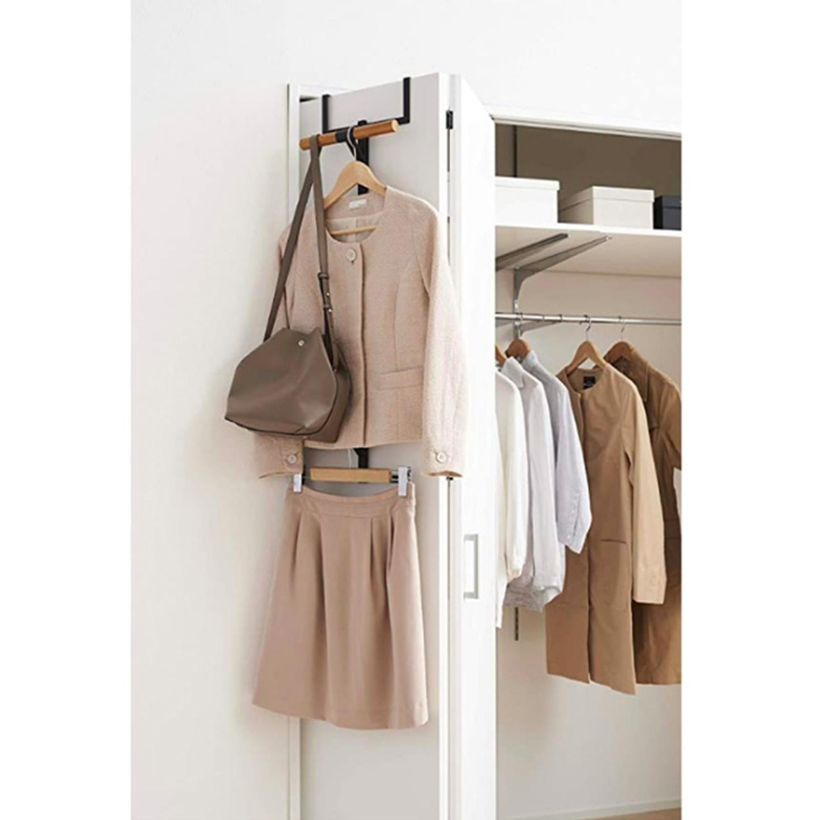 Over The Door Hanger for Shool Bag Sturdy for Bathroom Living Room Black